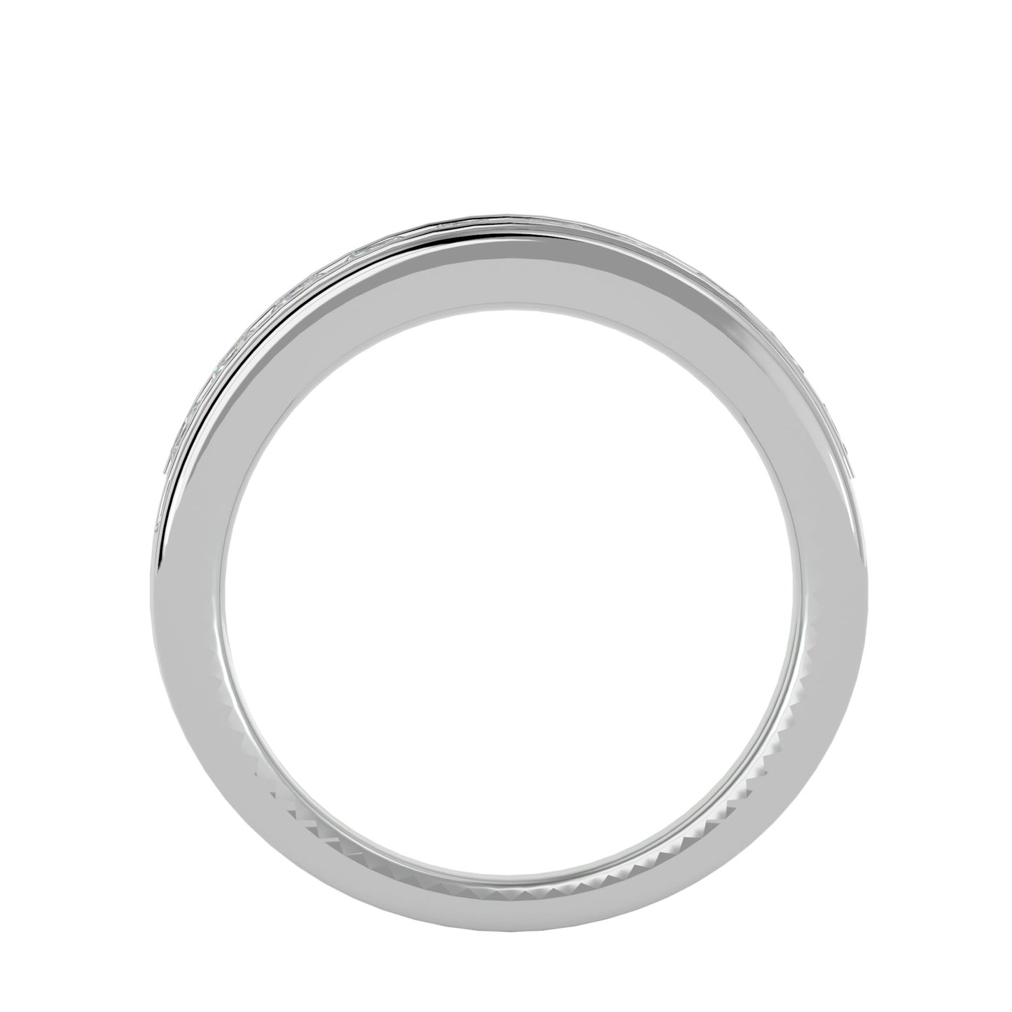 Veny Princess half diamond eternity ring