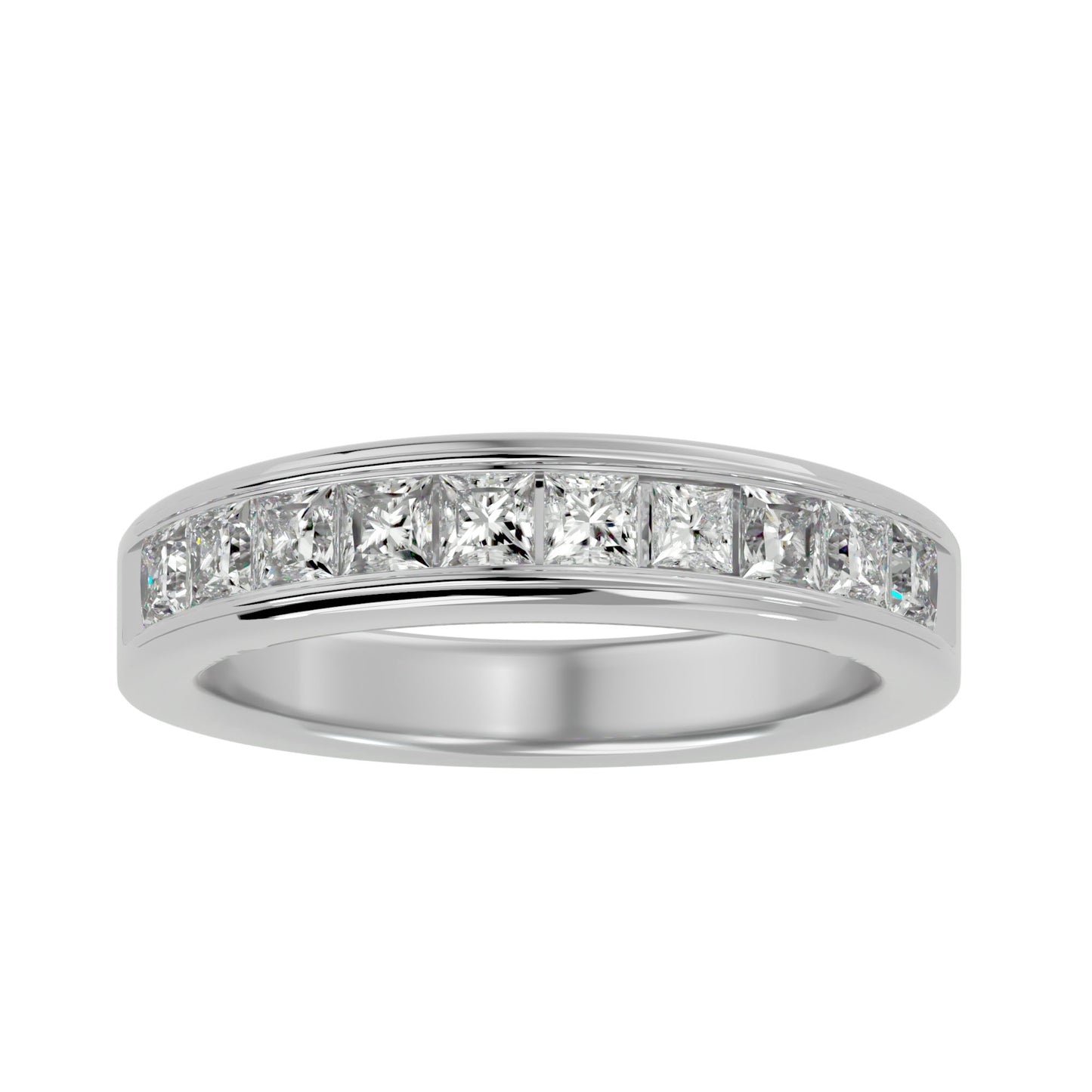 Veny Princess half diamond eternity ring