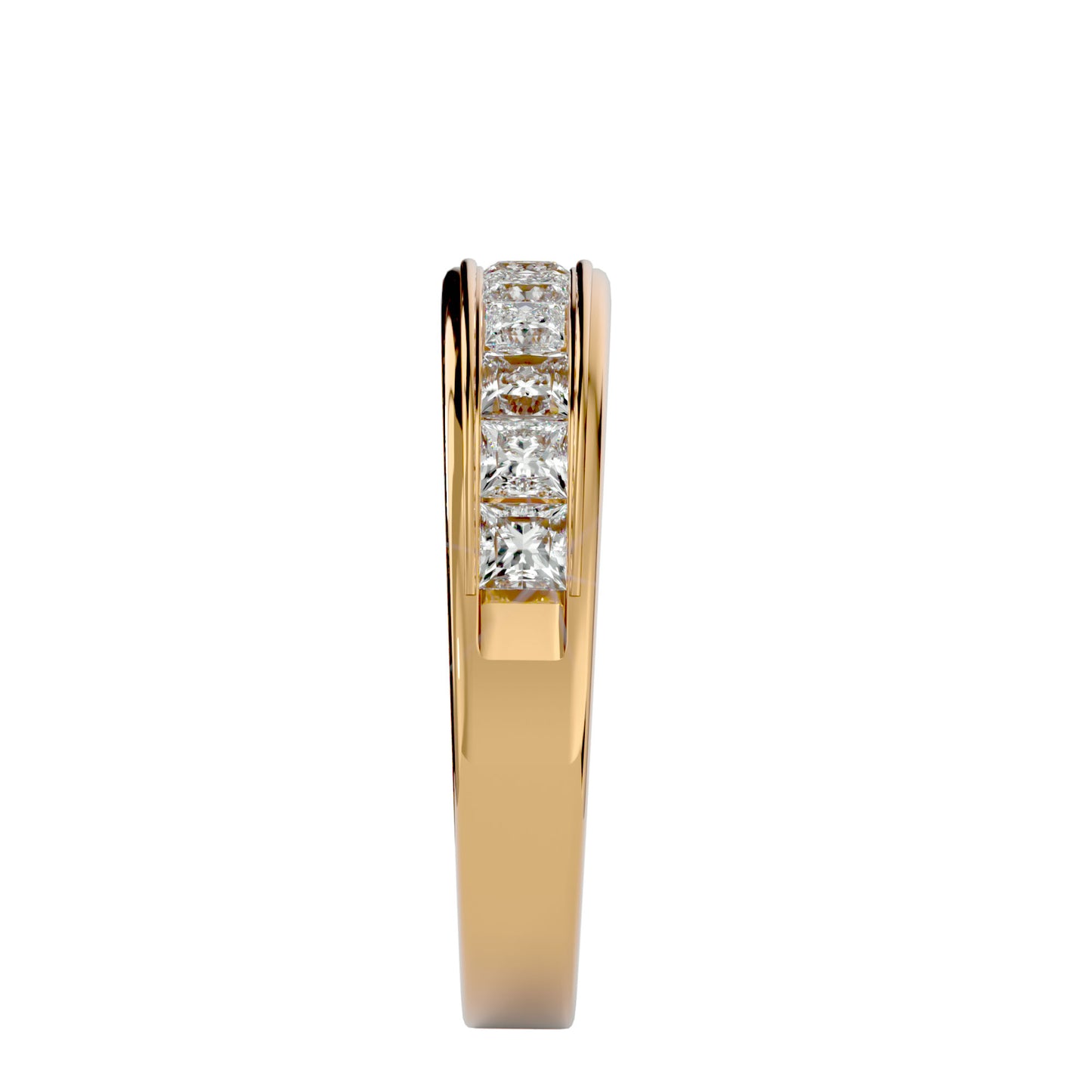 Veny Princess half diamond eternity ring