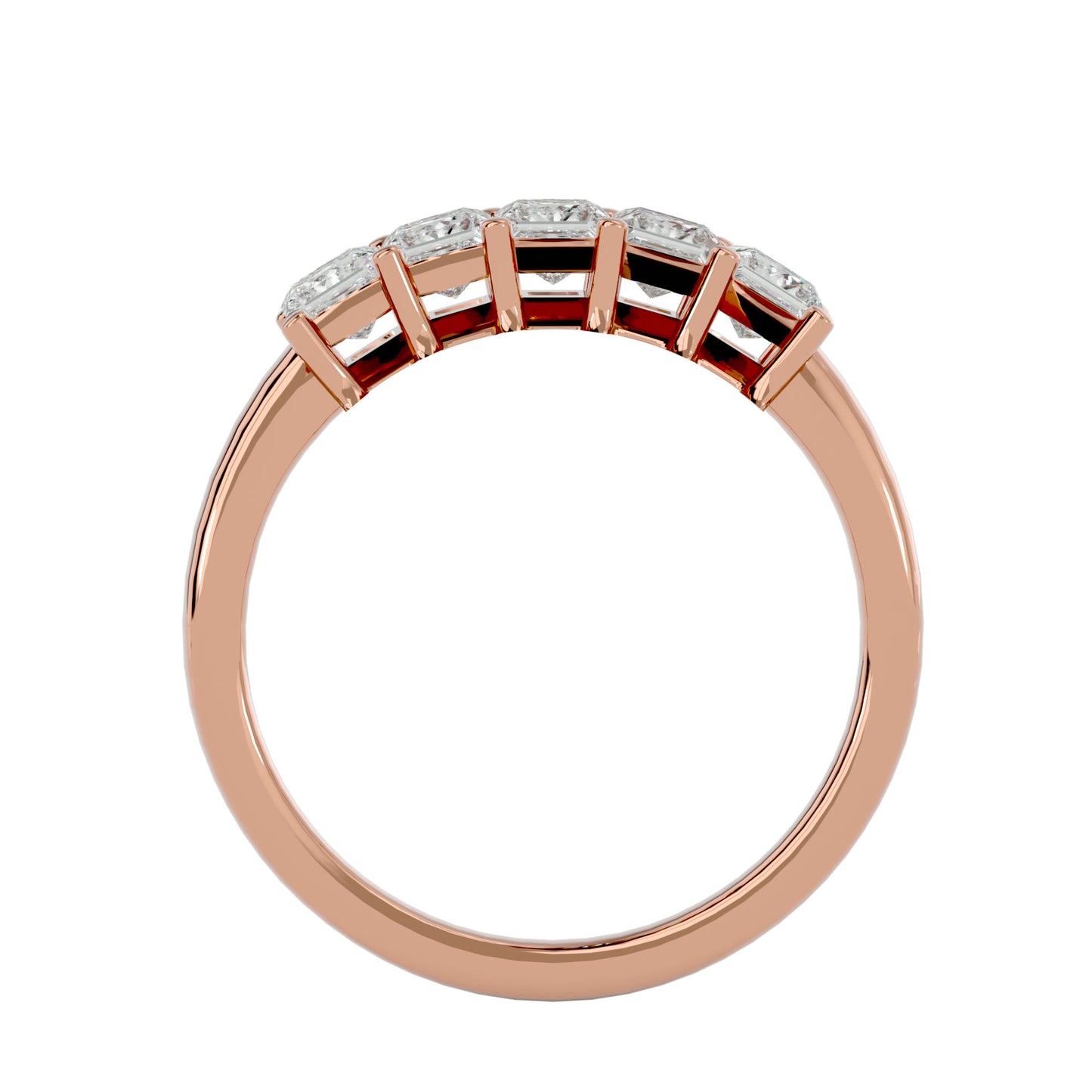 5 stone Princess diamond ring