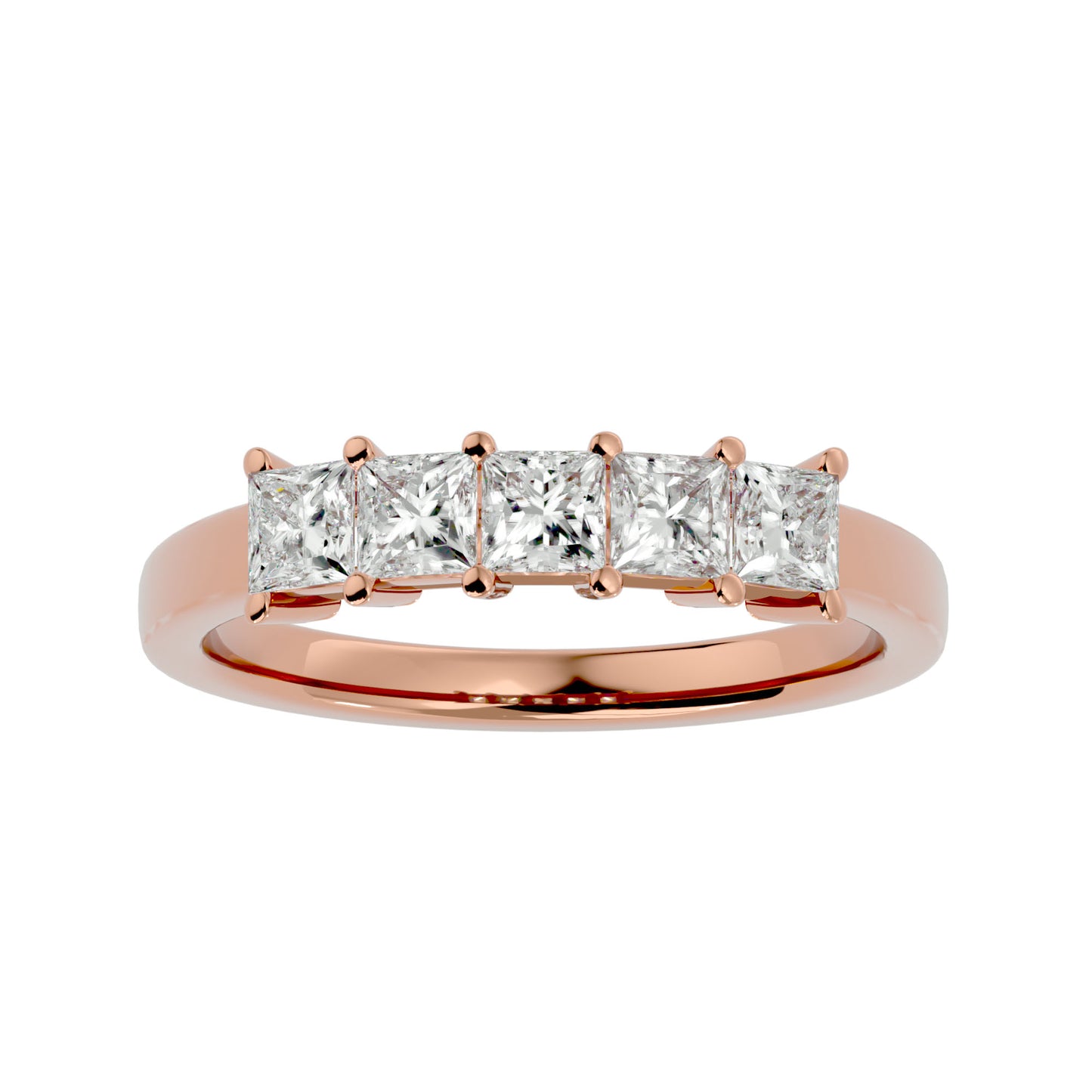 5 stone Princess diamond ring