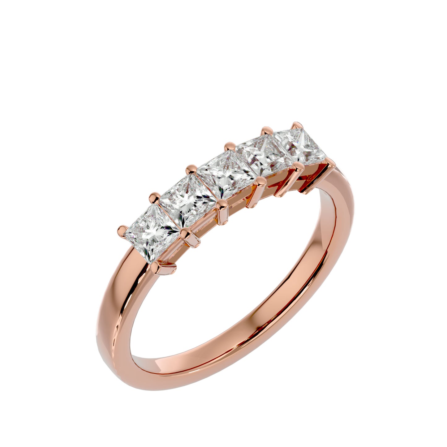 5 stone Princess diamond ring