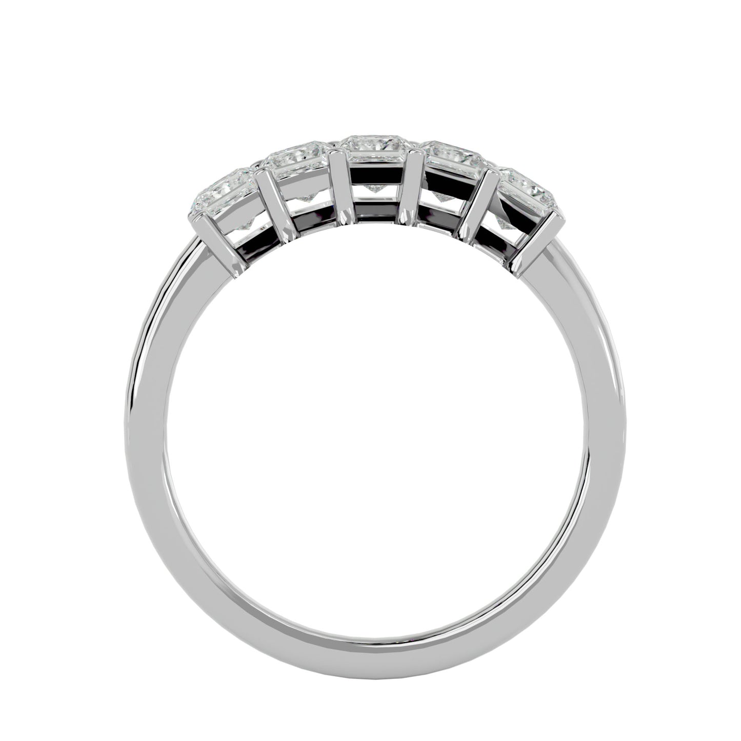 5 stone Princess diamond ring