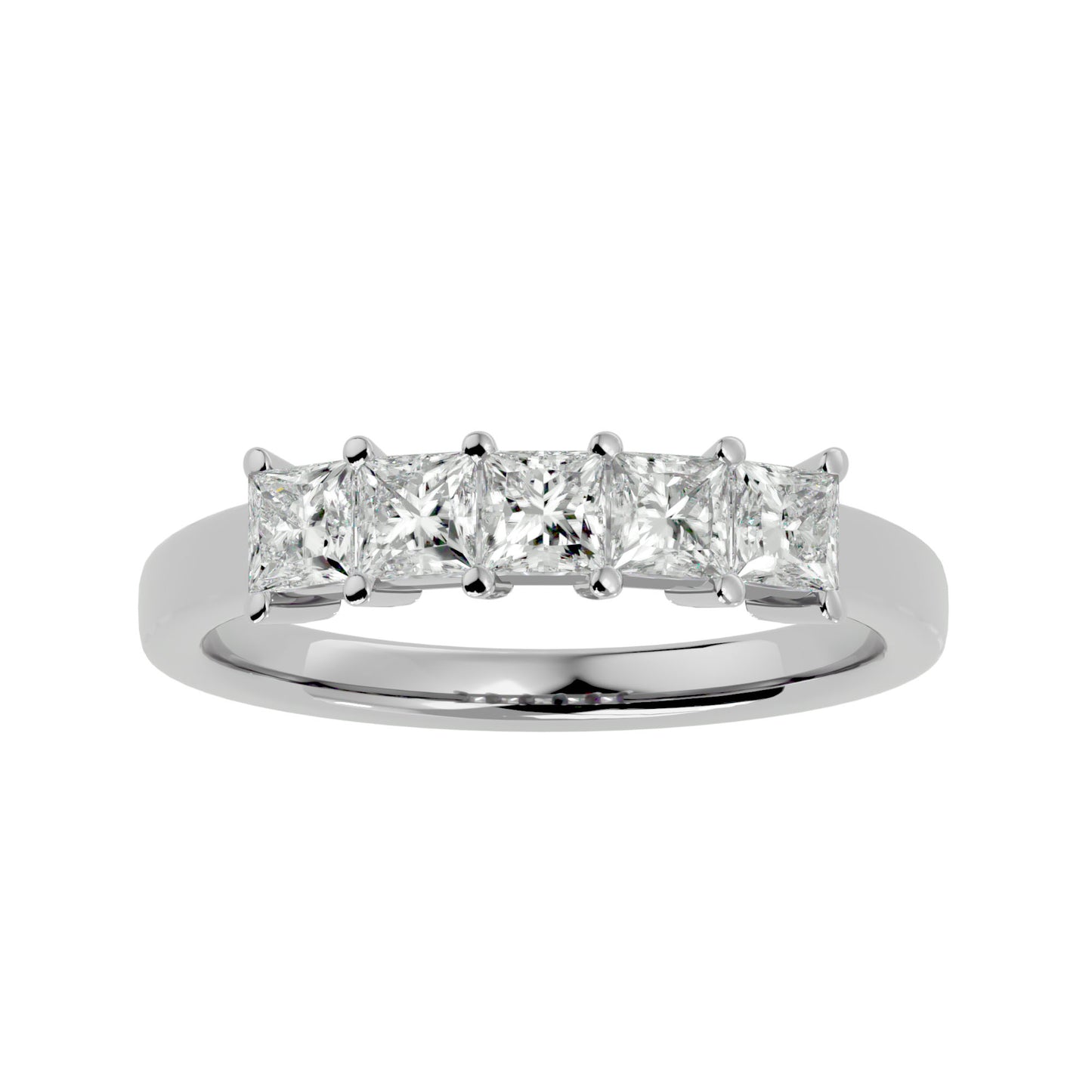 5 stone Princess diamond ring