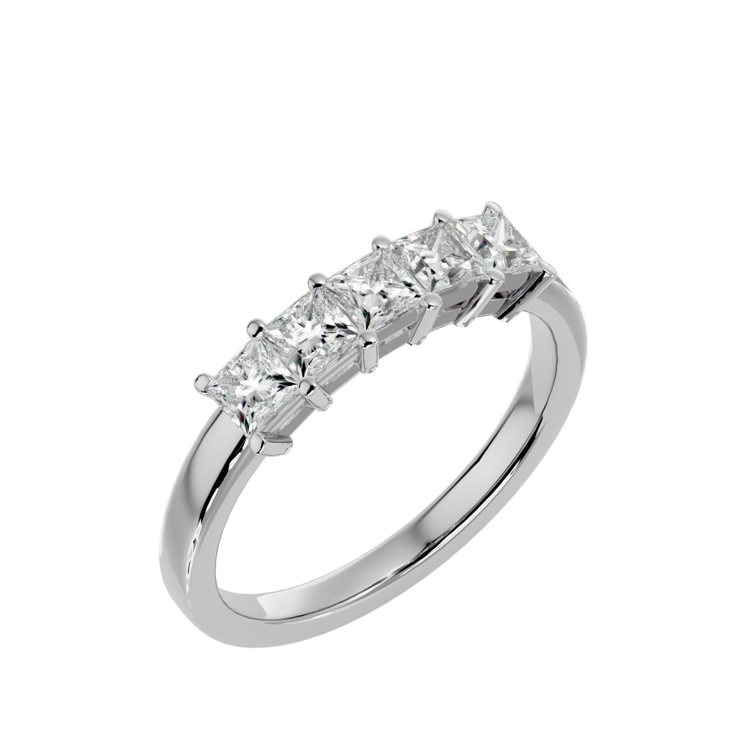 5 stone Princess diamond ring