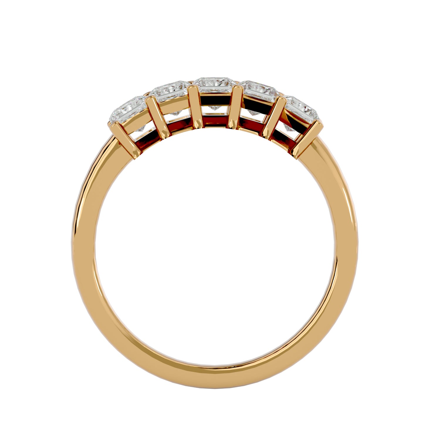 5 stone Princess diamond ring