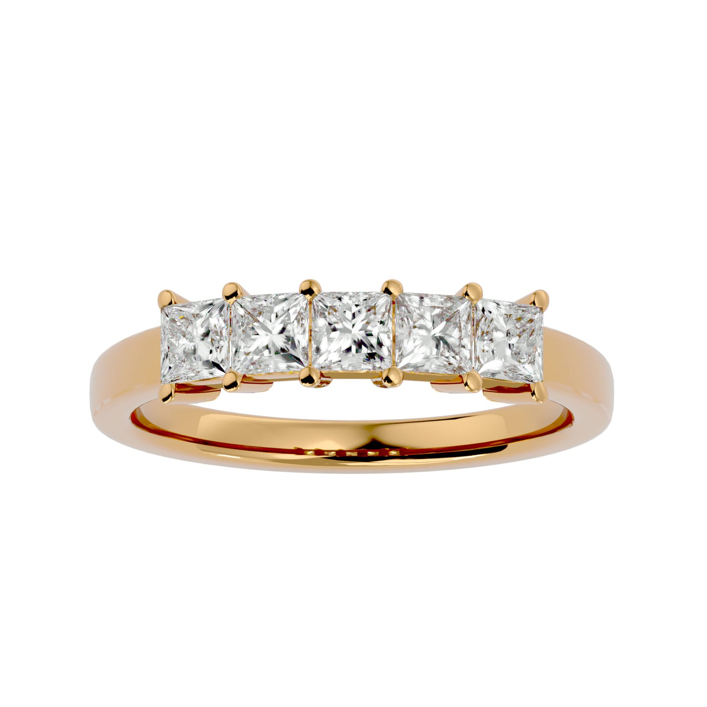 5 stone Princess diamond ring