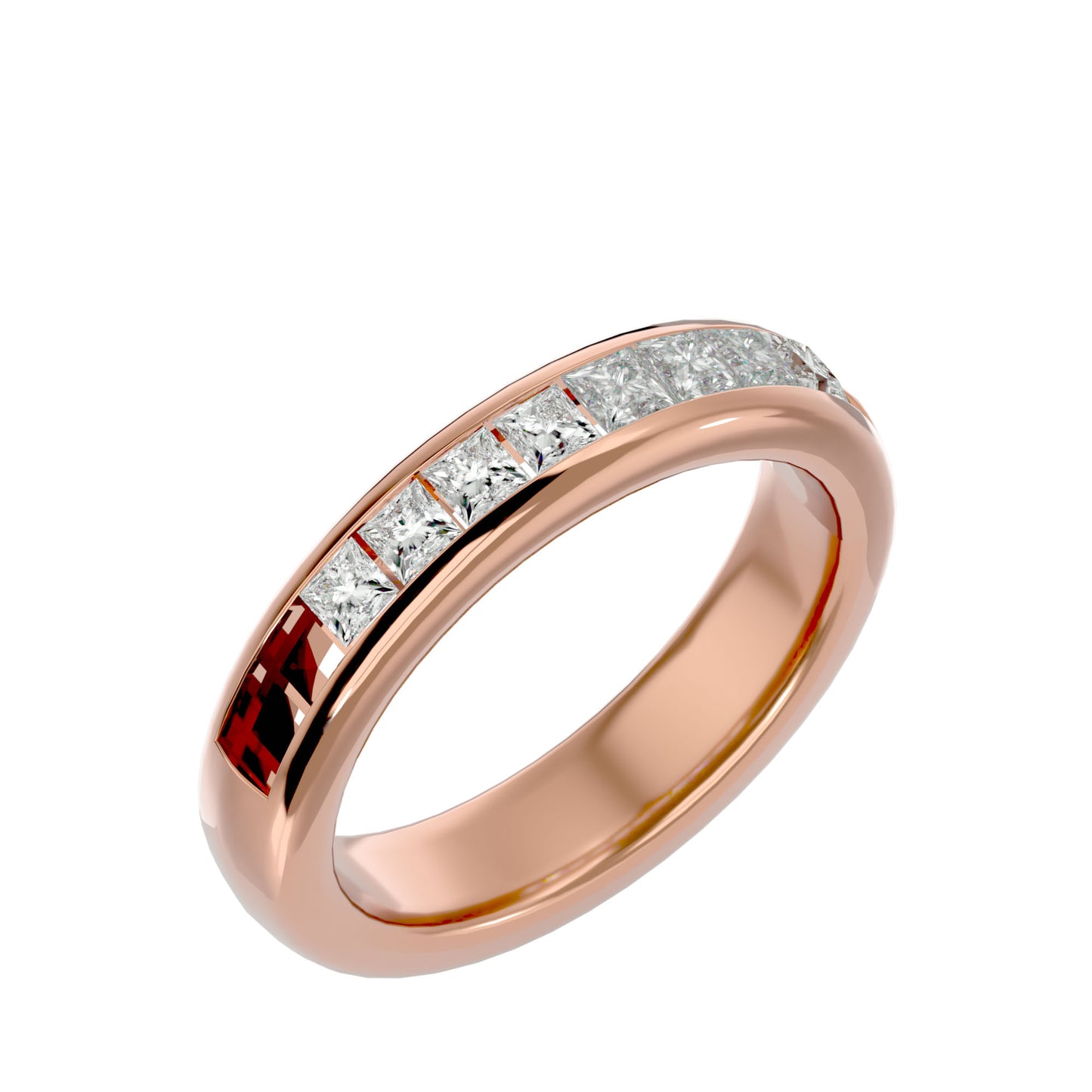 7 stone Princess diamond ring