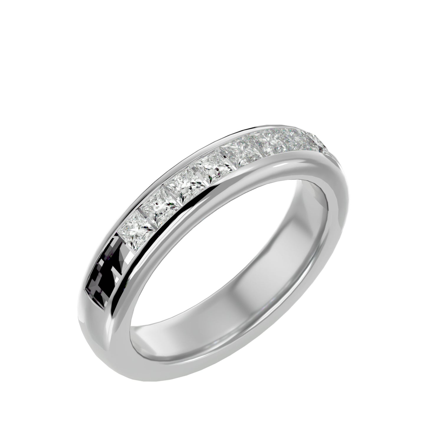 7 stone Princess diamond ring