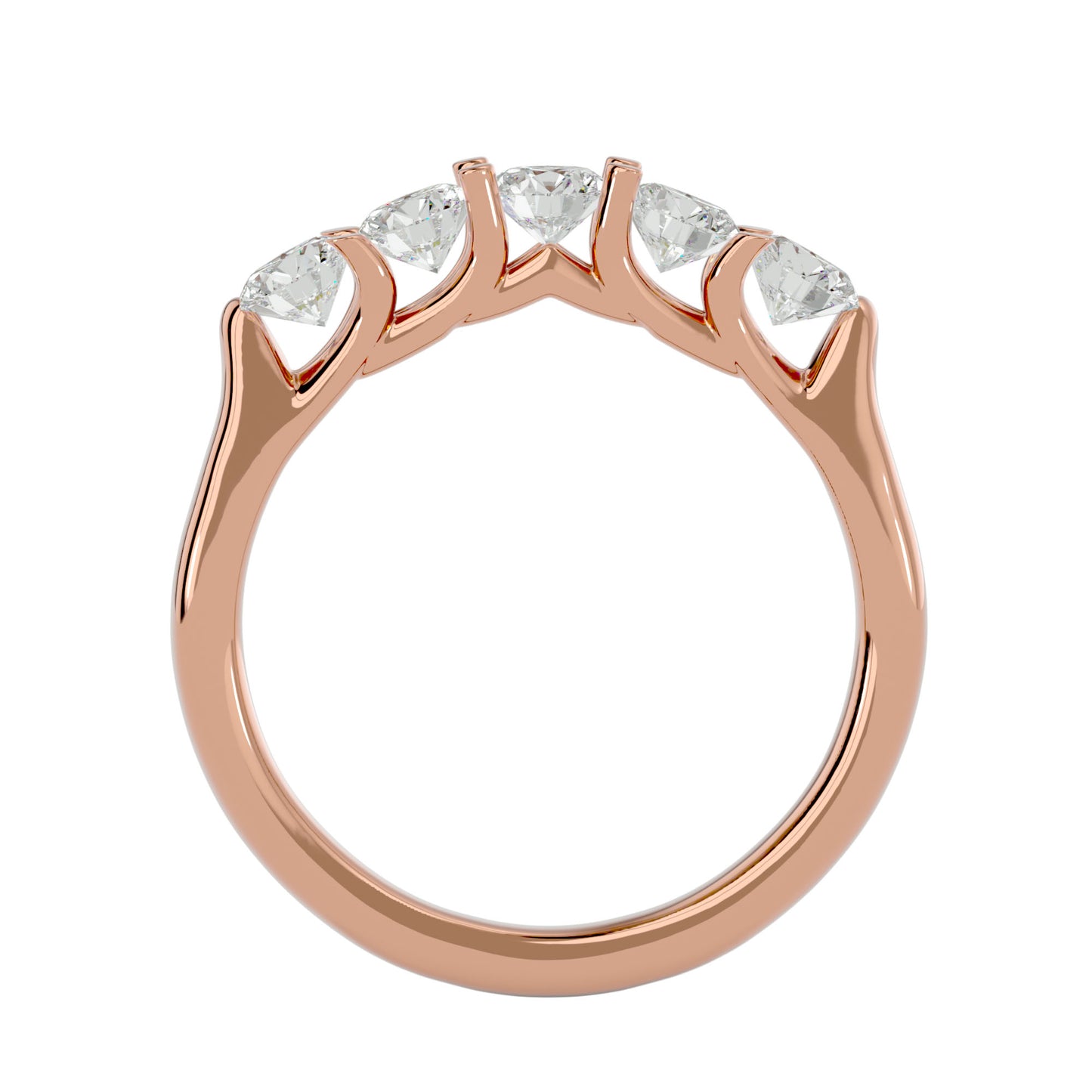 5 stone ring round diamond ring