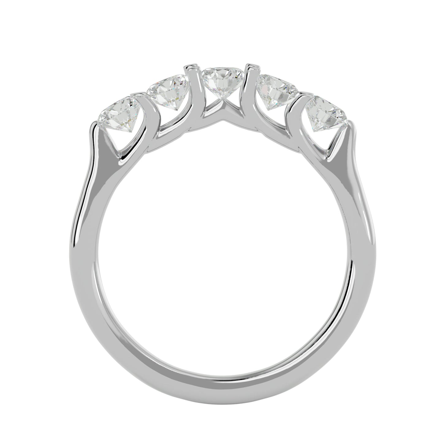 5 stone ring round diamond ring