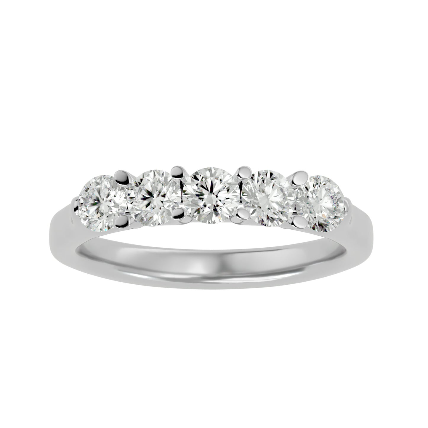 5 stone ring round diamond ring