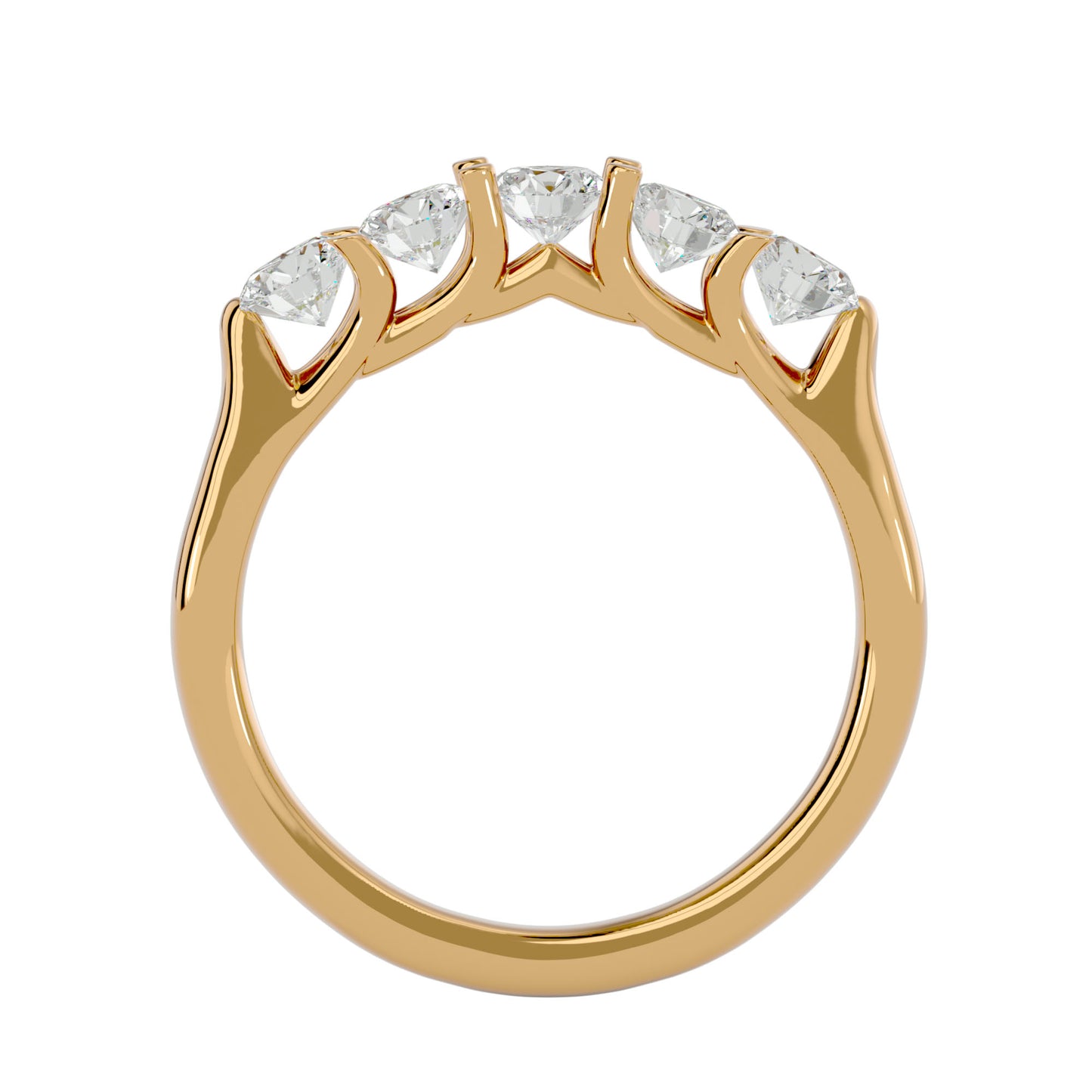 5 stone ring round diamond ring