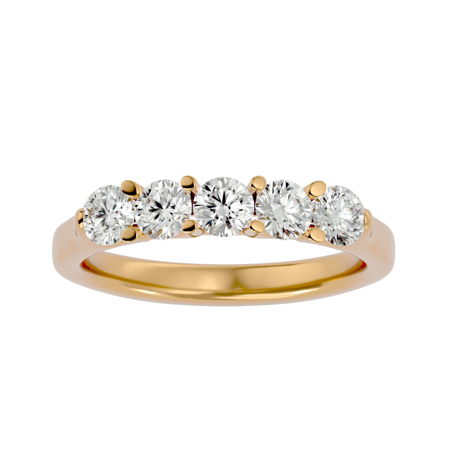 5 stone ring round diamond ring