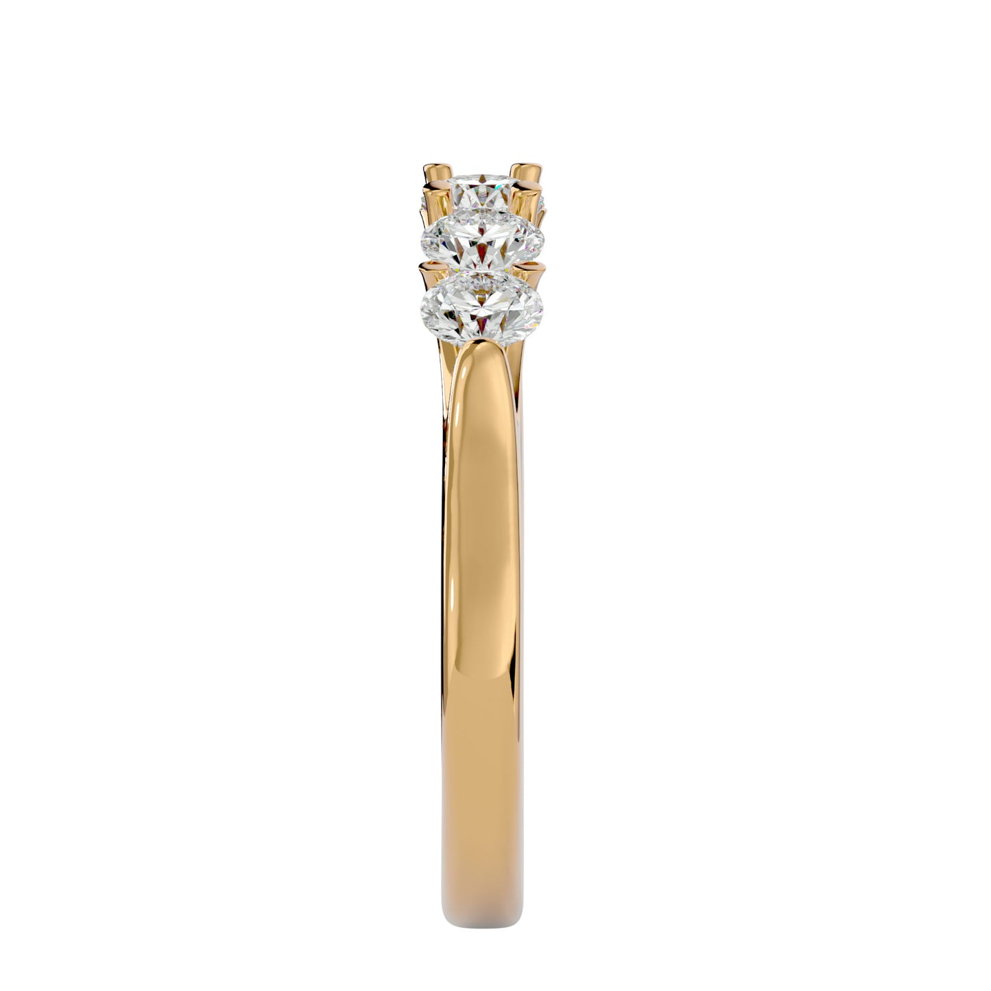 5 stone ring round diamond ring