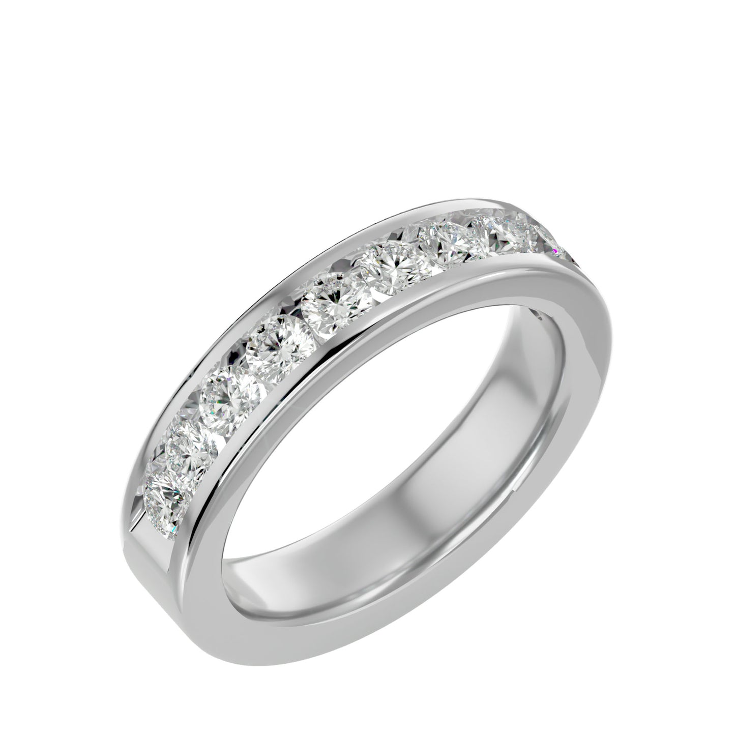 Juno round half eterniry ring
