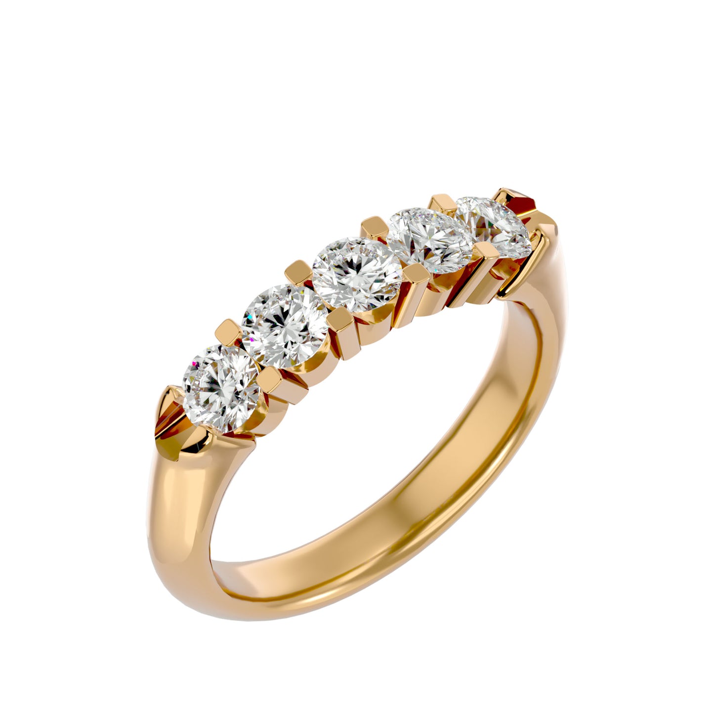 Kenny round 5 stone diamond ring