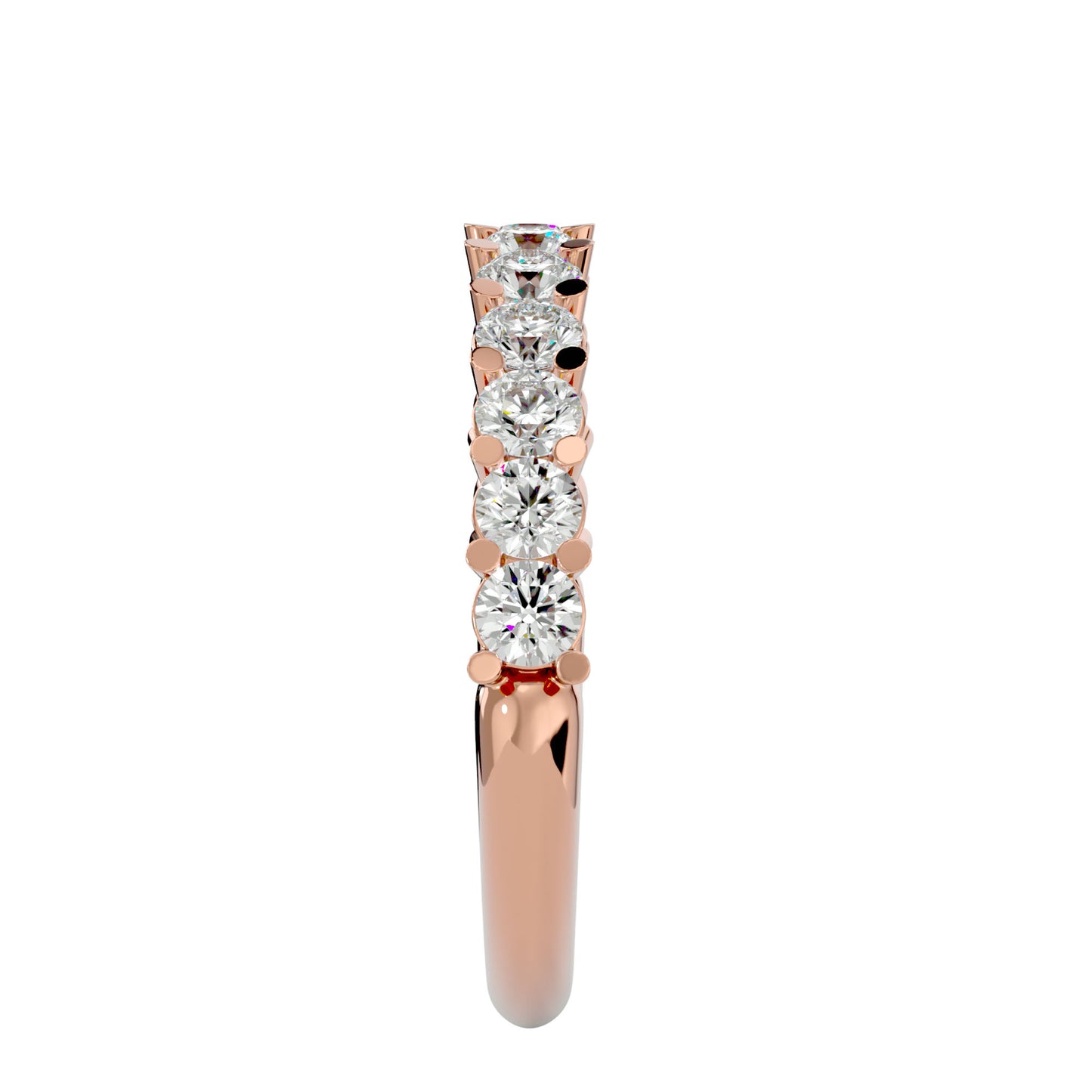 11 stone round diamond half eternity ring