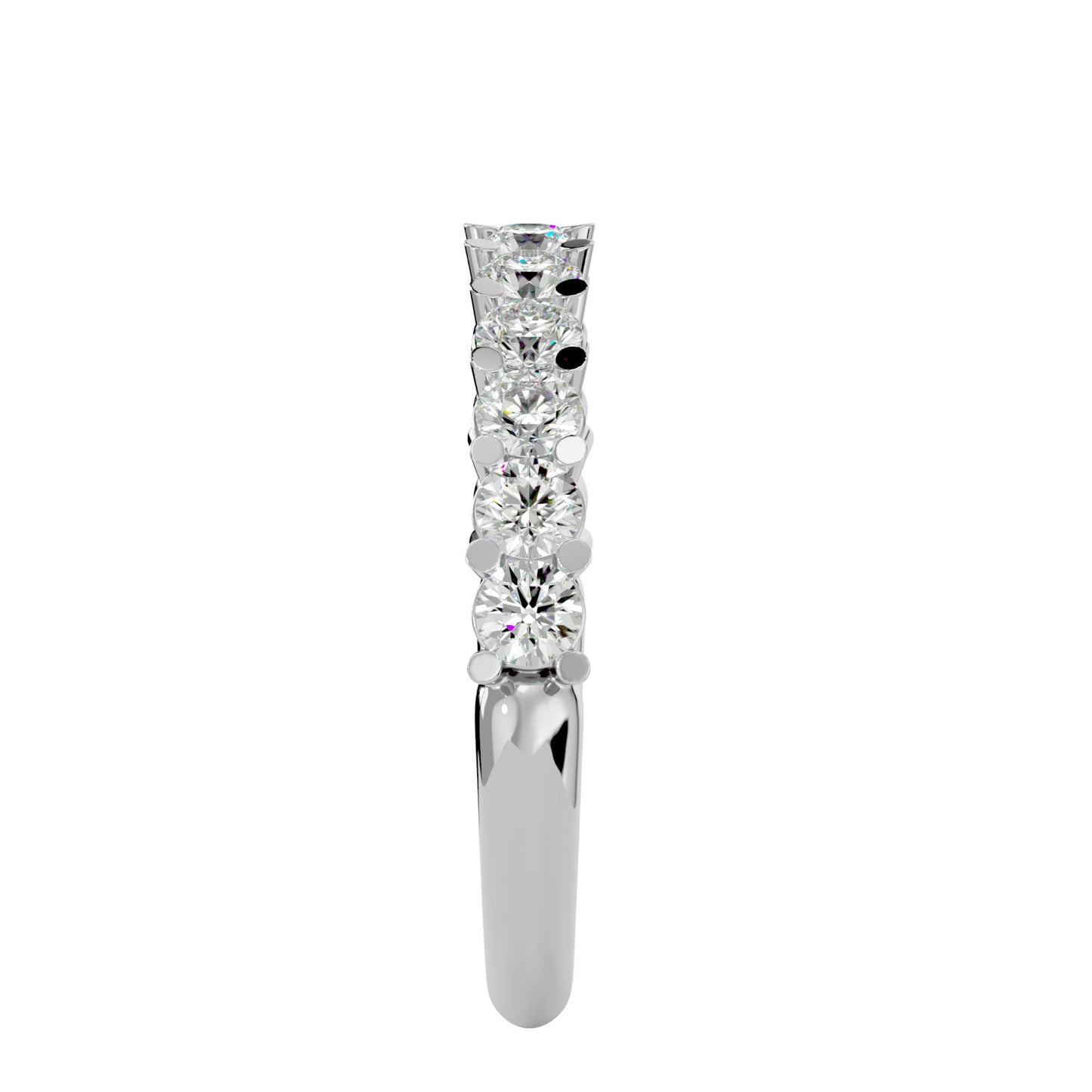 11 stone round diamond half eternity ring