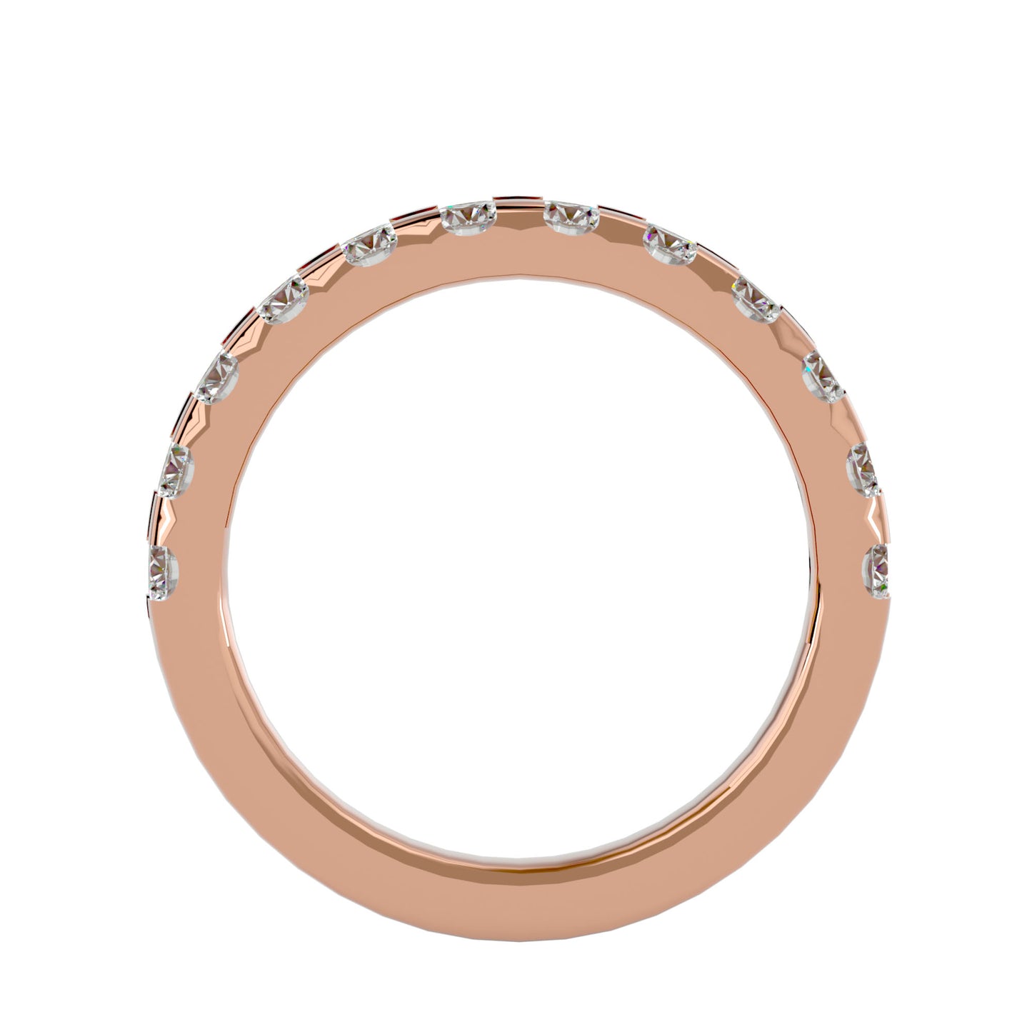 Zea mircro setting half eternity ring