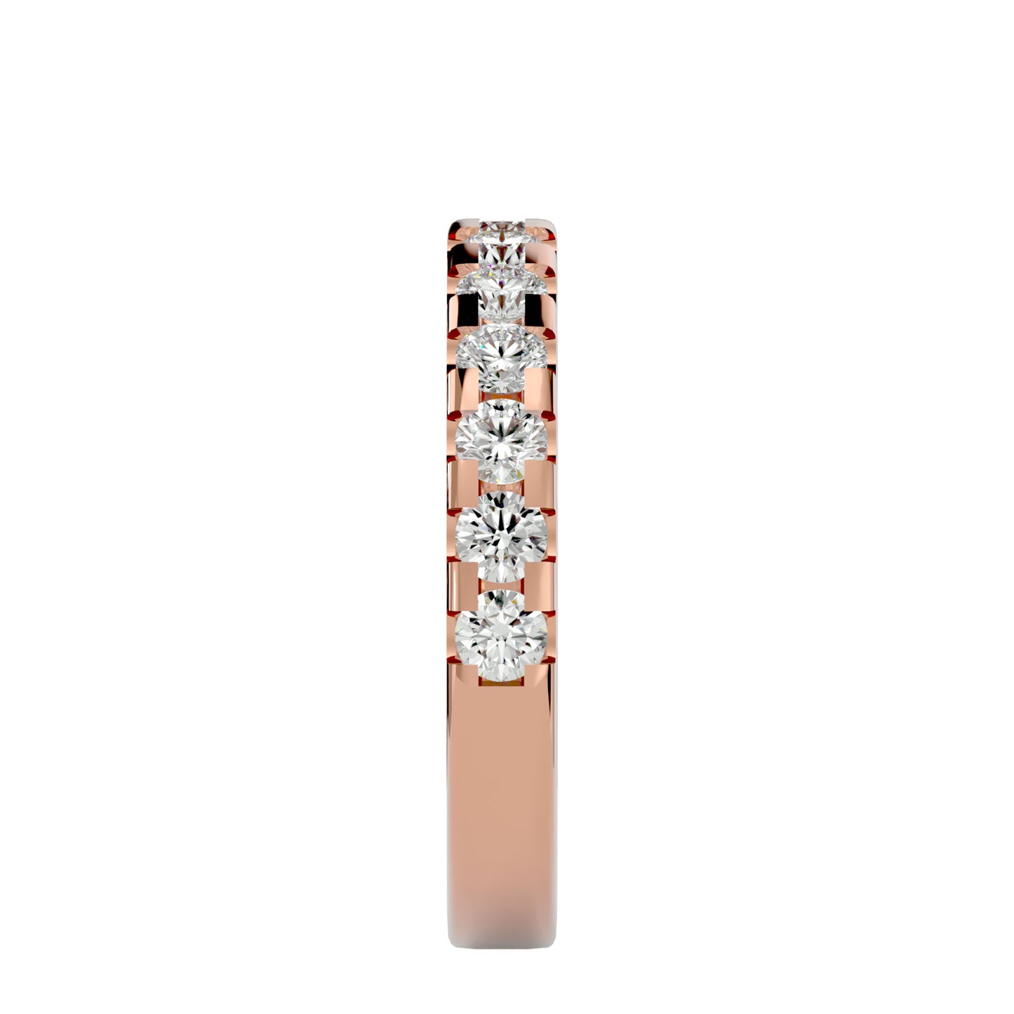 Zea mircro setting half eternity ring