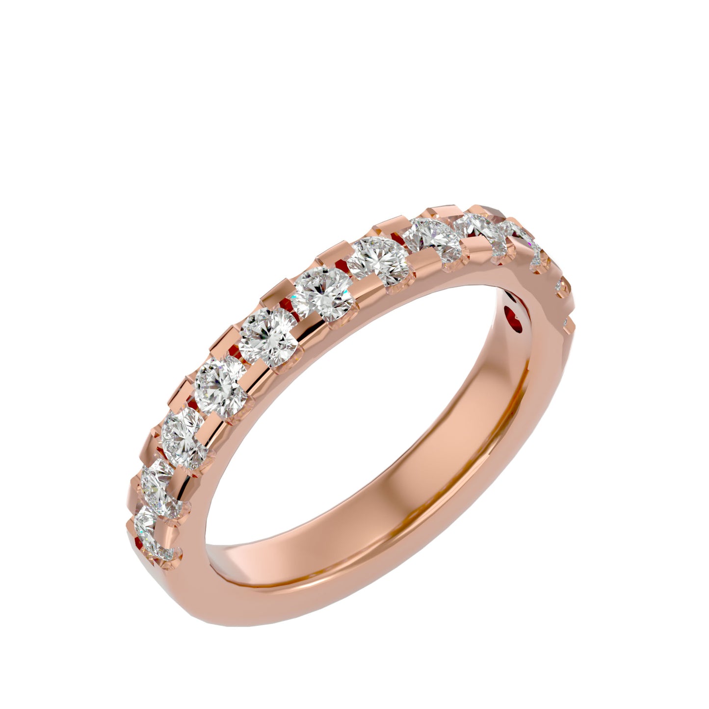 Zea mircro setting half eternity ring