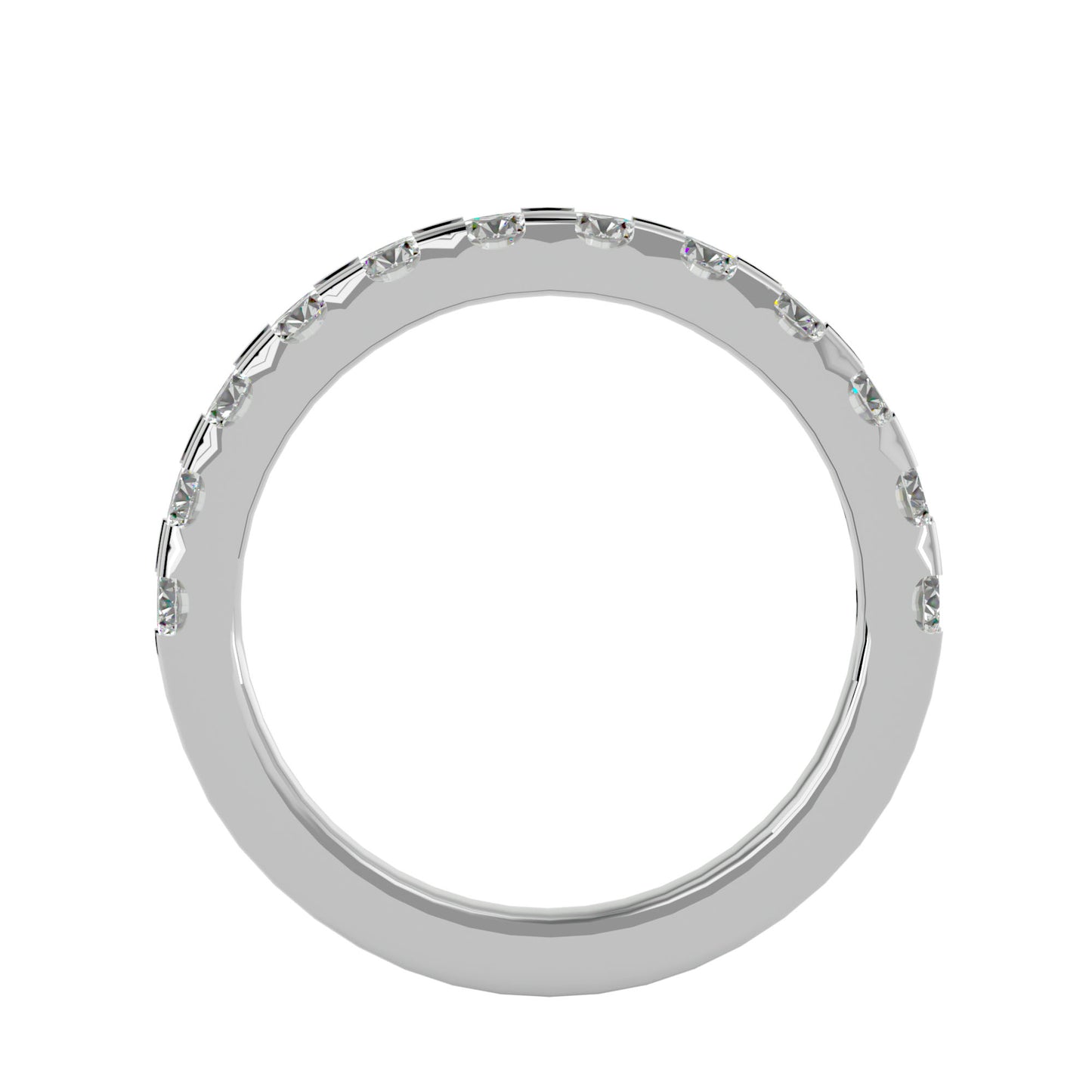 Zea mircro setting half eternity ring