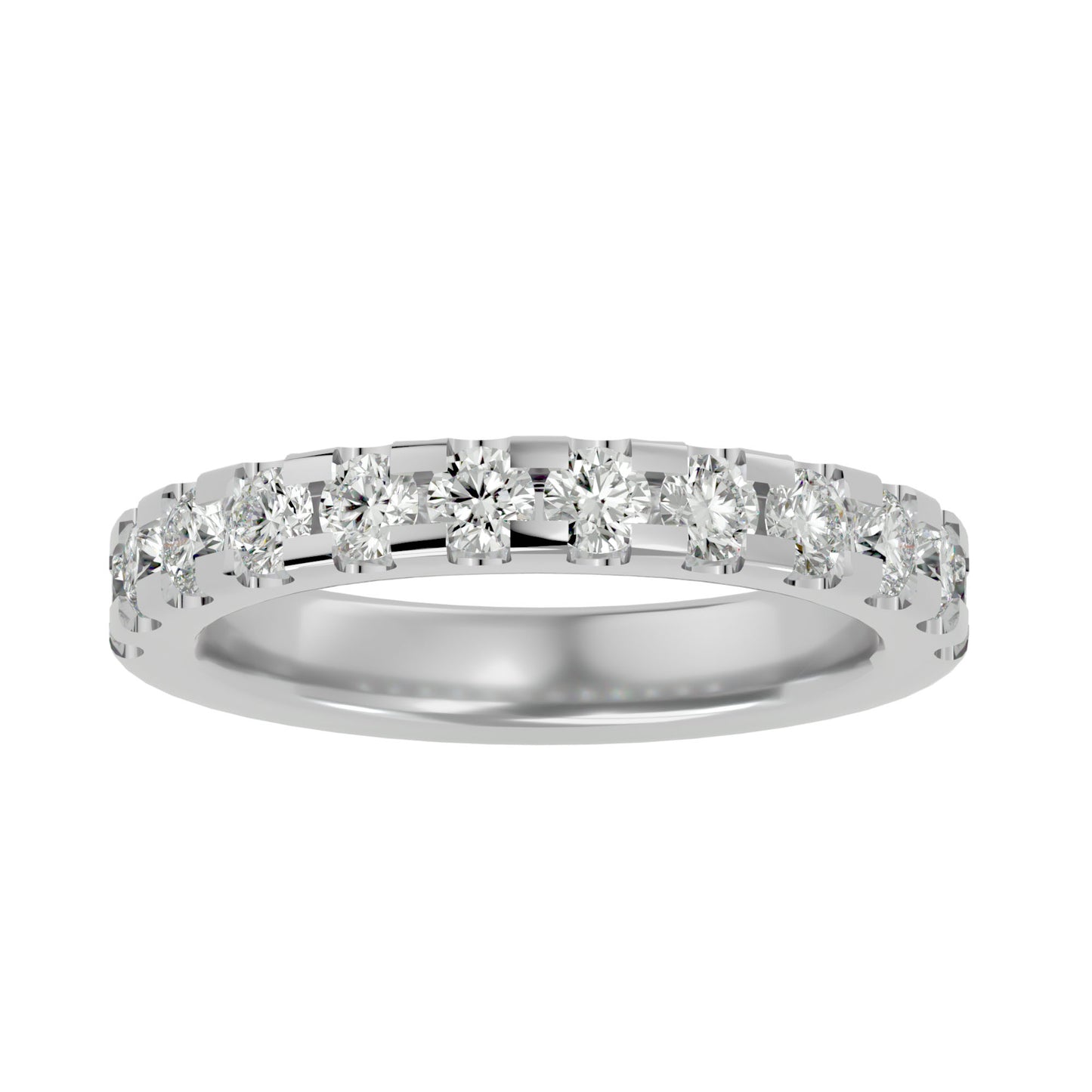 Zea mircro setting half eternity ring