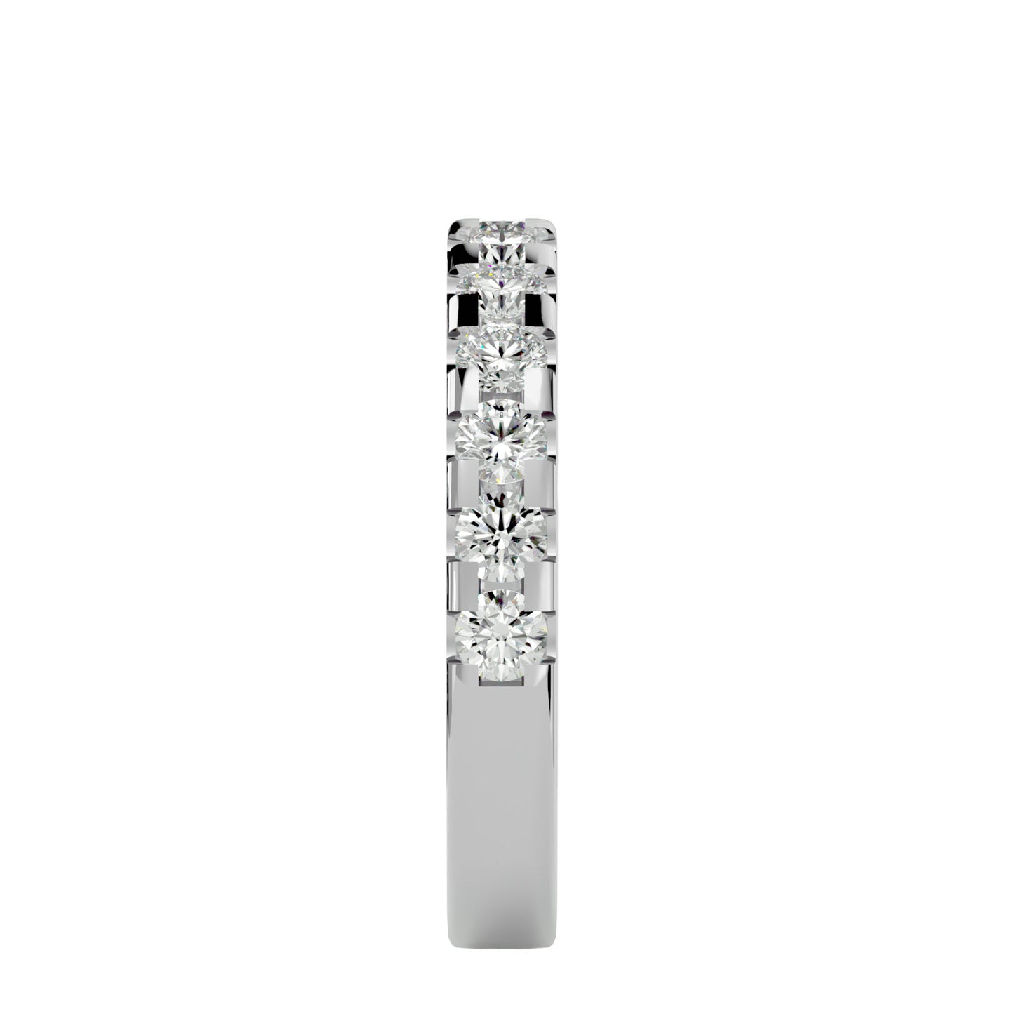 Zea mircro setting half eternity ring