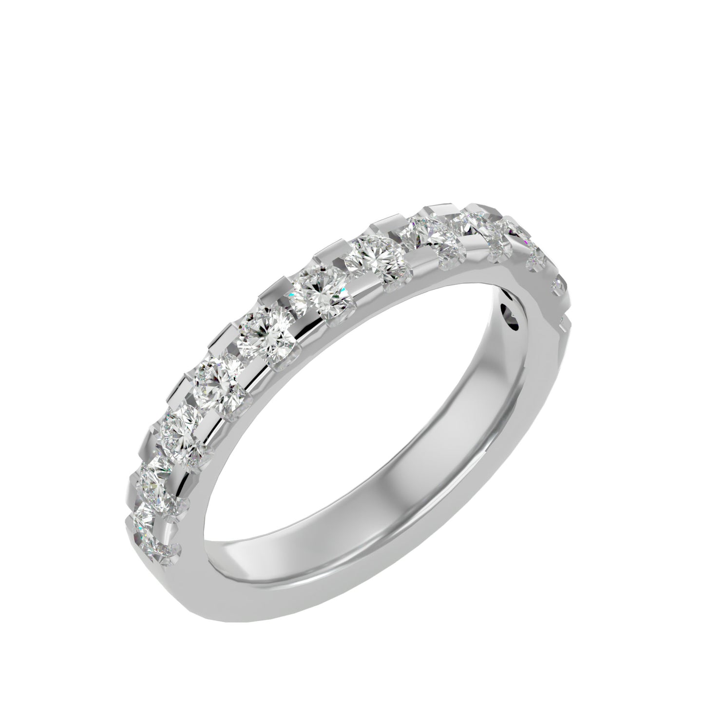 Zea mircro setting half eternity ring
