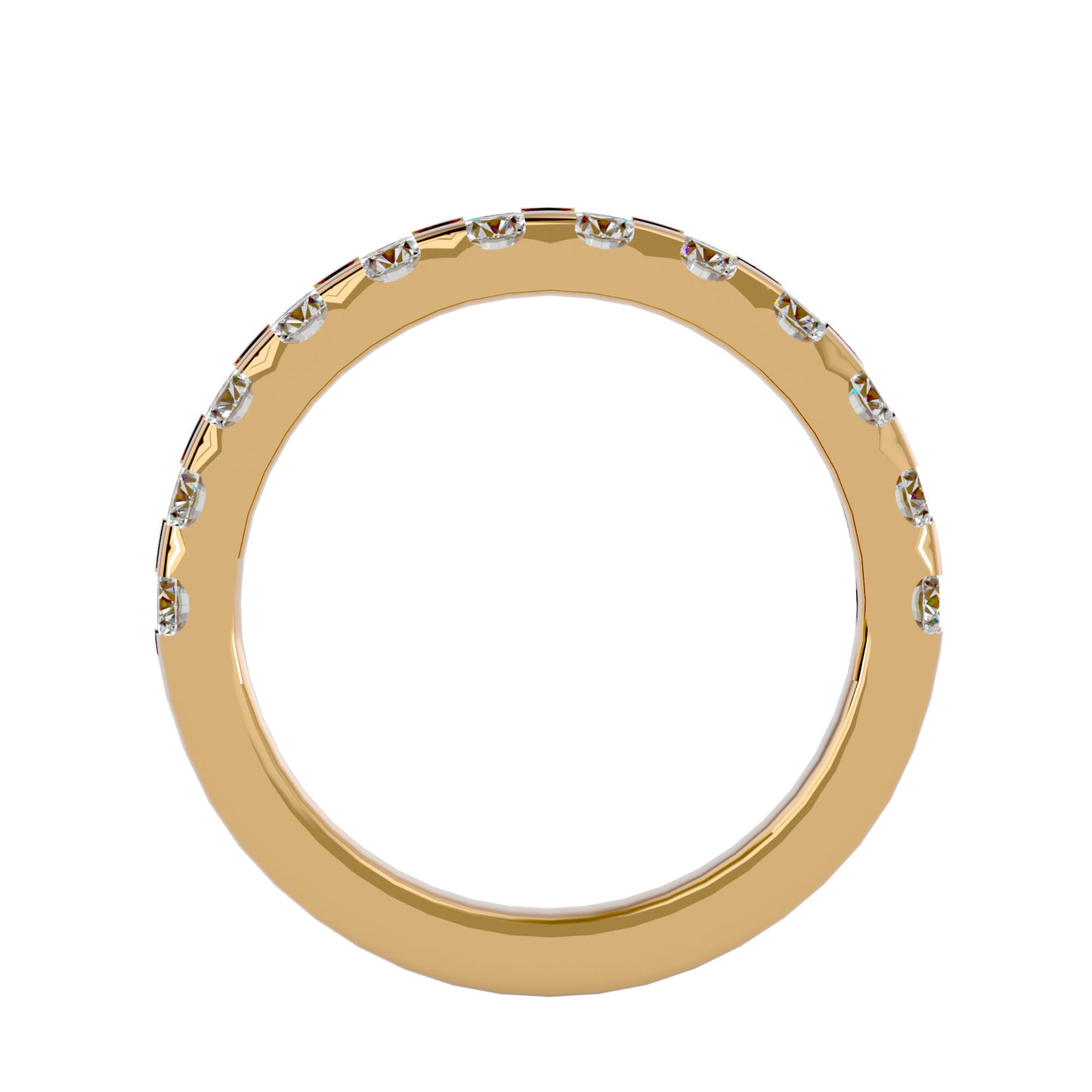 Zea mircro setting half eternity ring