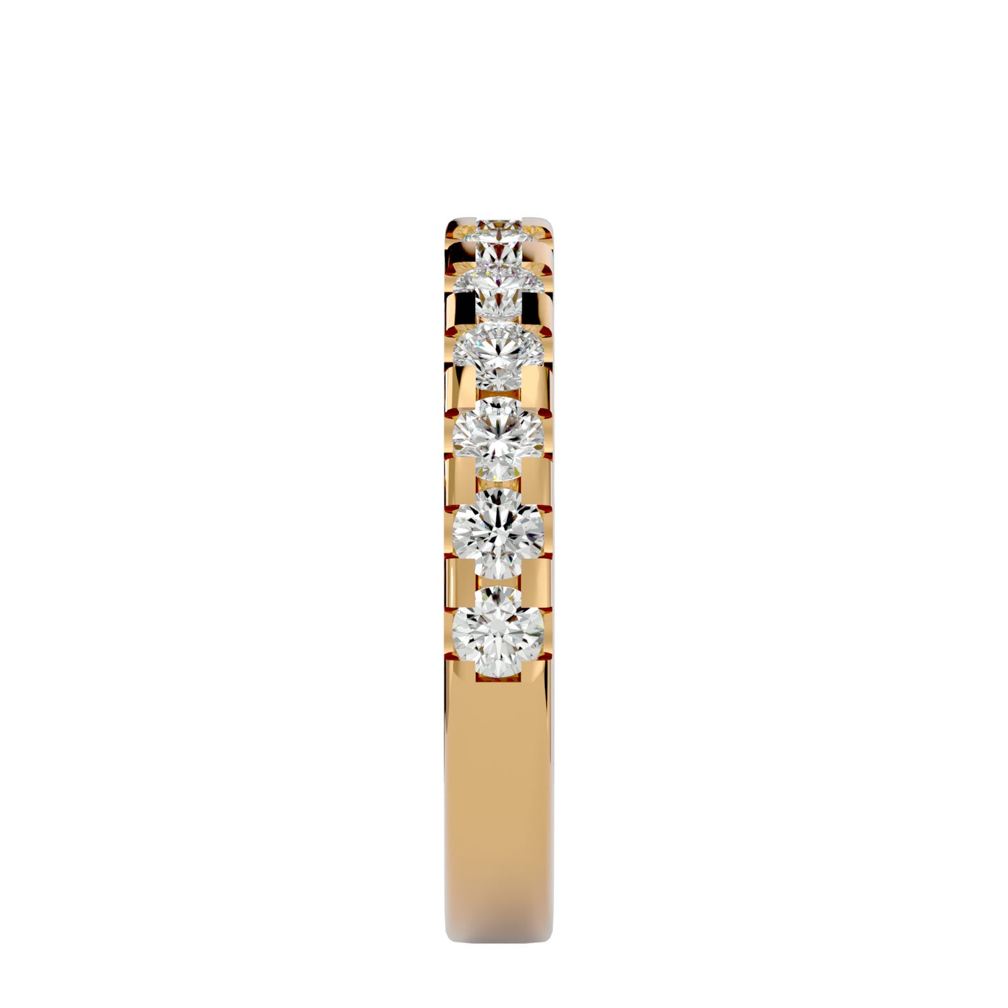Zea mircro setting half eternity ring