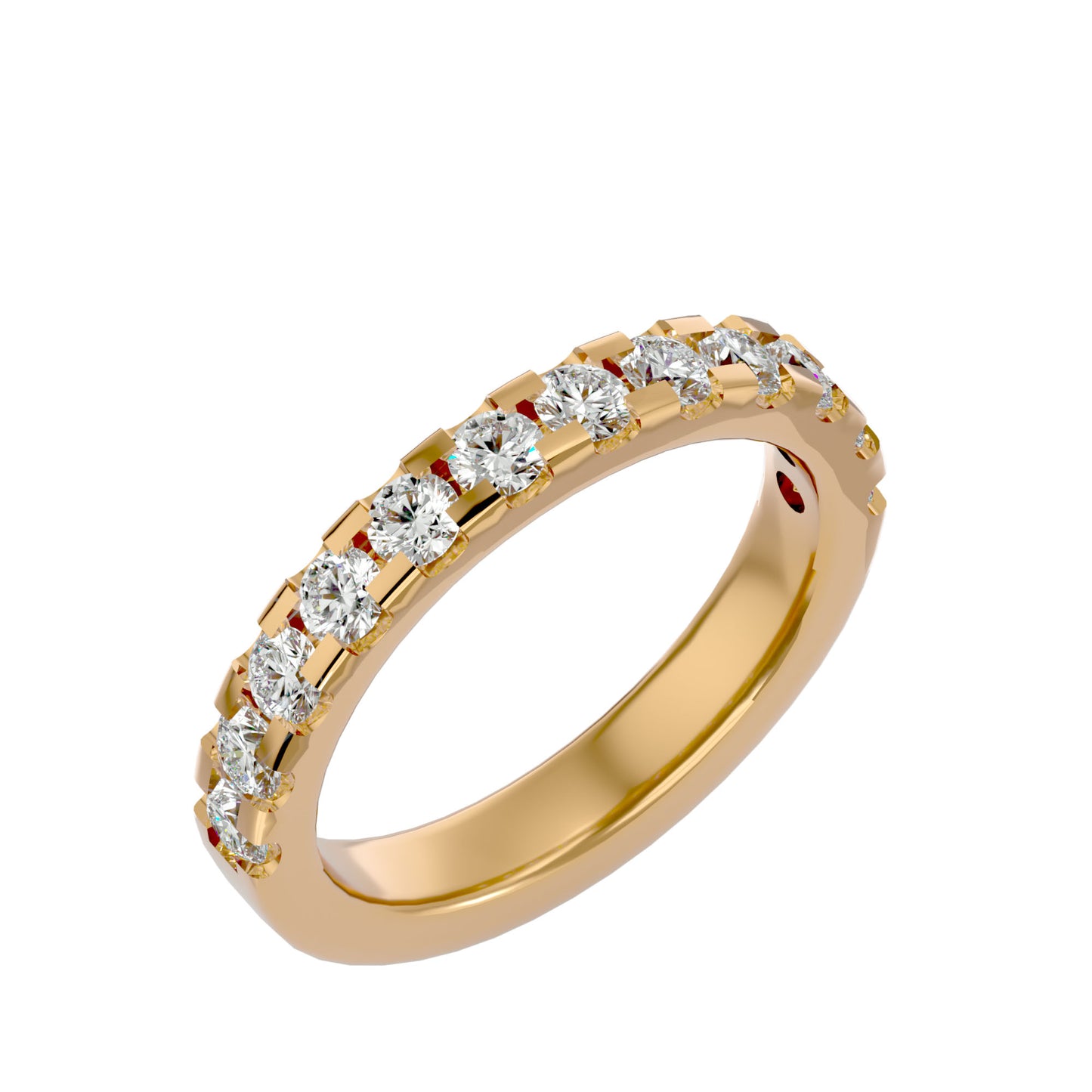 Zea mircro setting half eternity ring