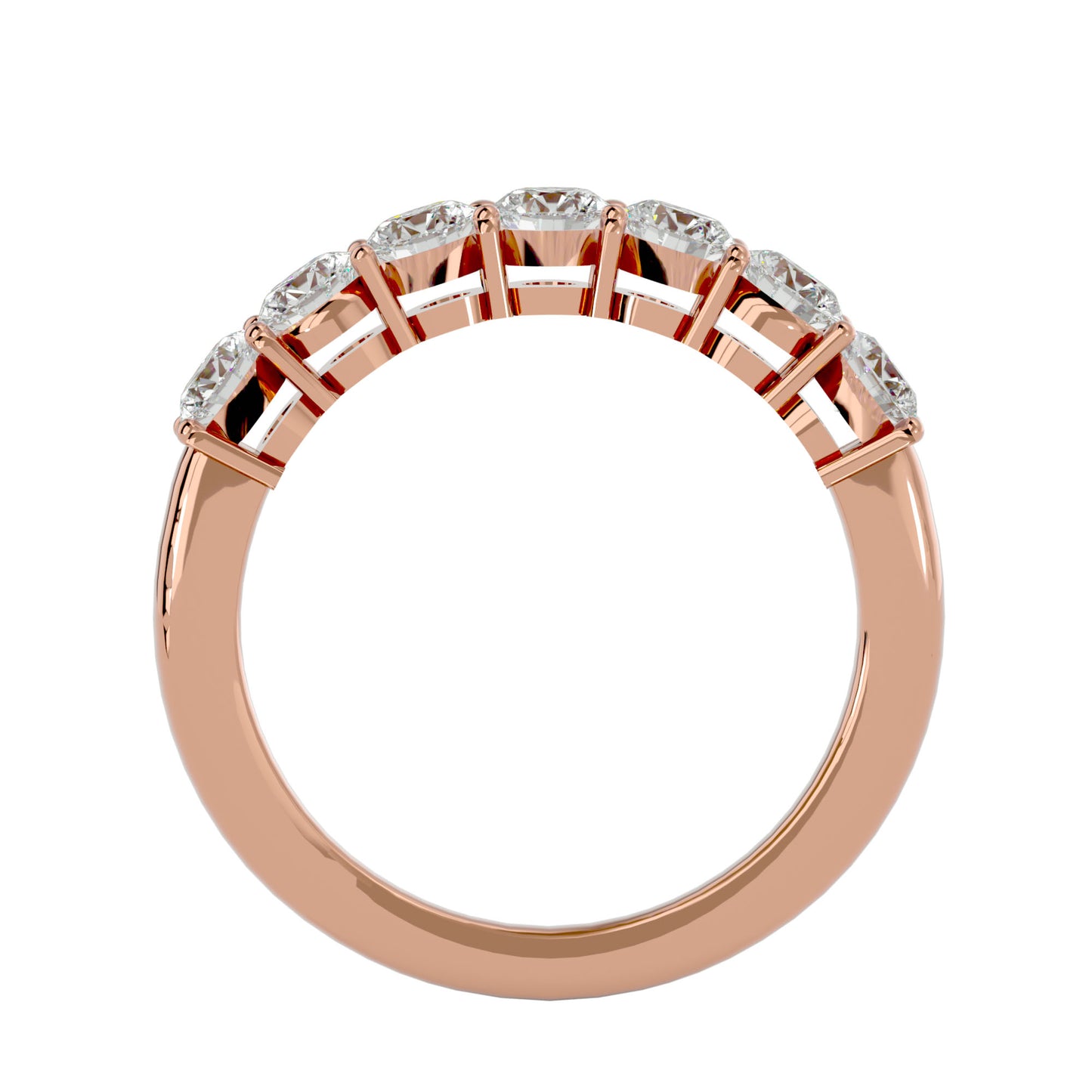 7 stone round diamond ring
