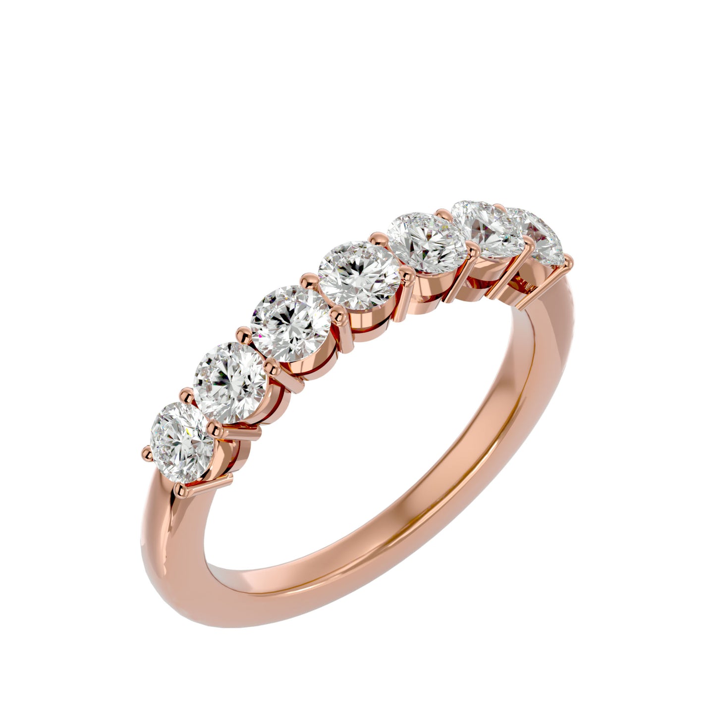 7 stone round diamond ring