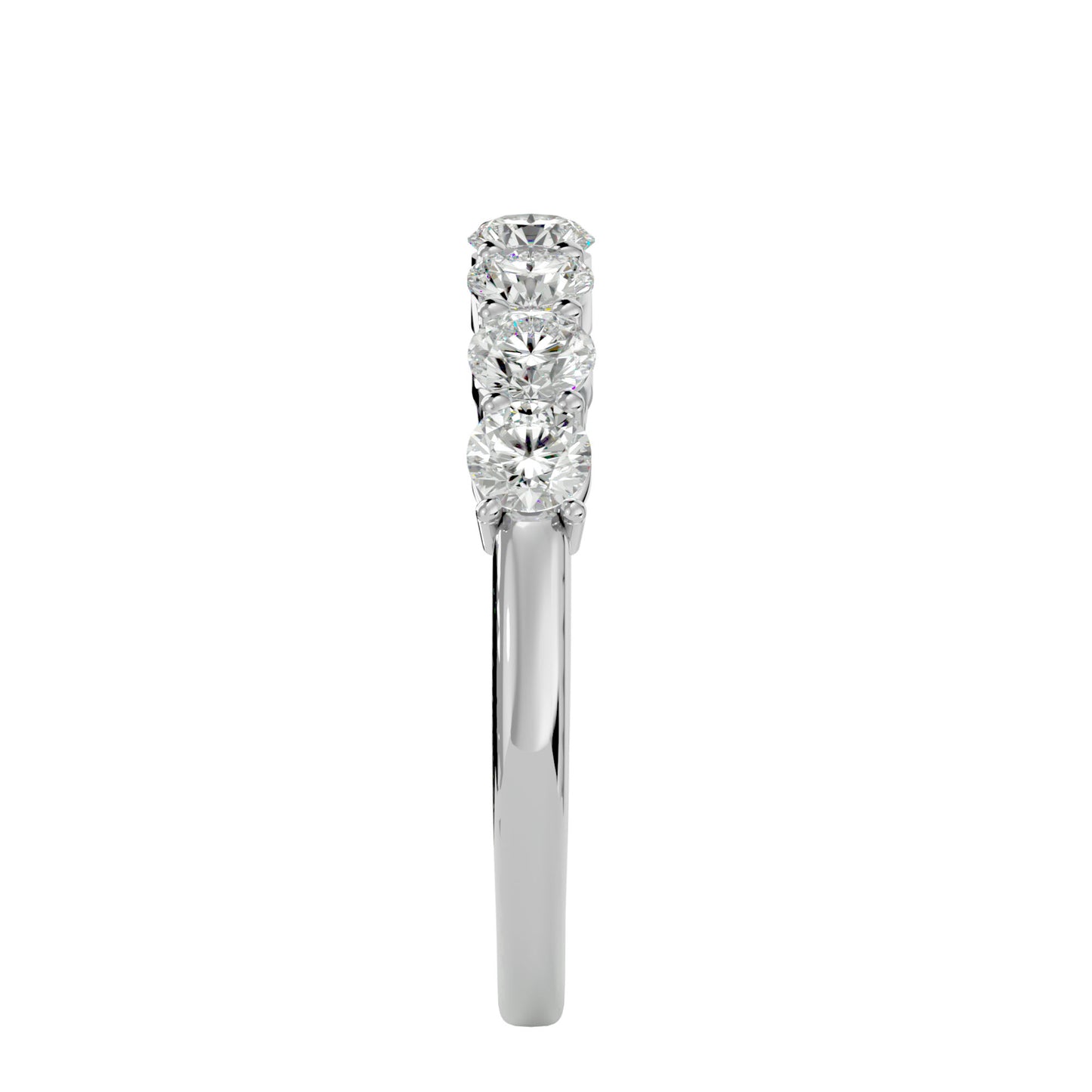 7 stone round diamond ring