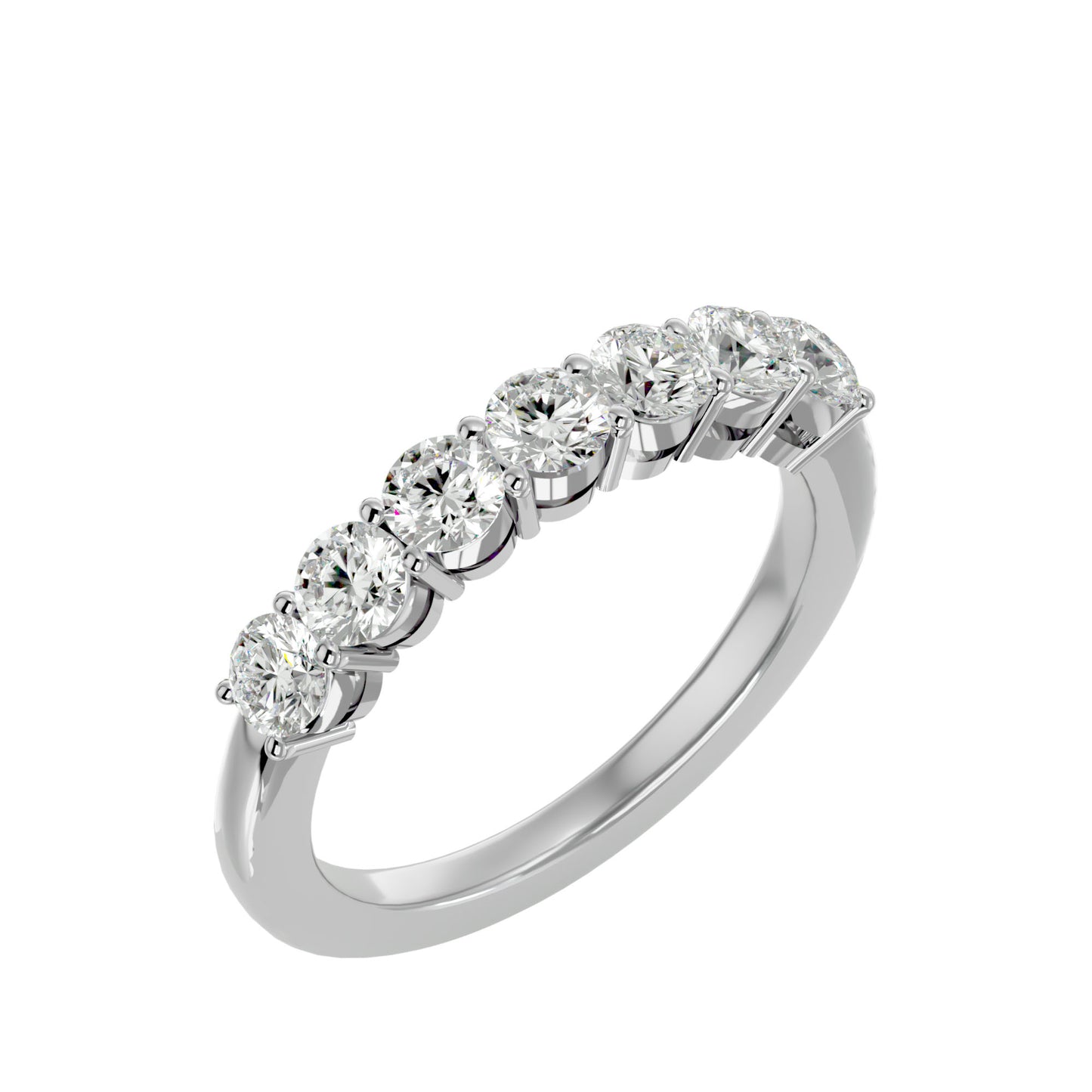 7 stone round diamond ring