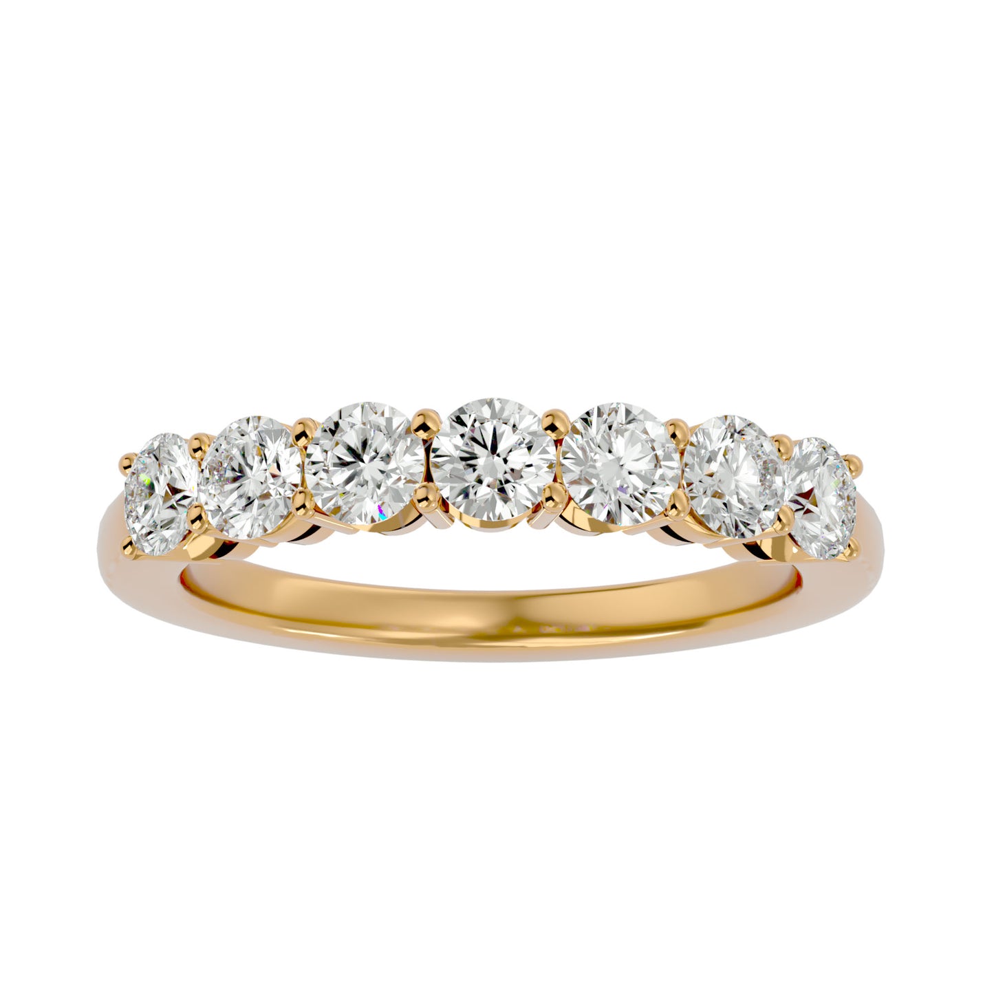 7 stone round diamond ring