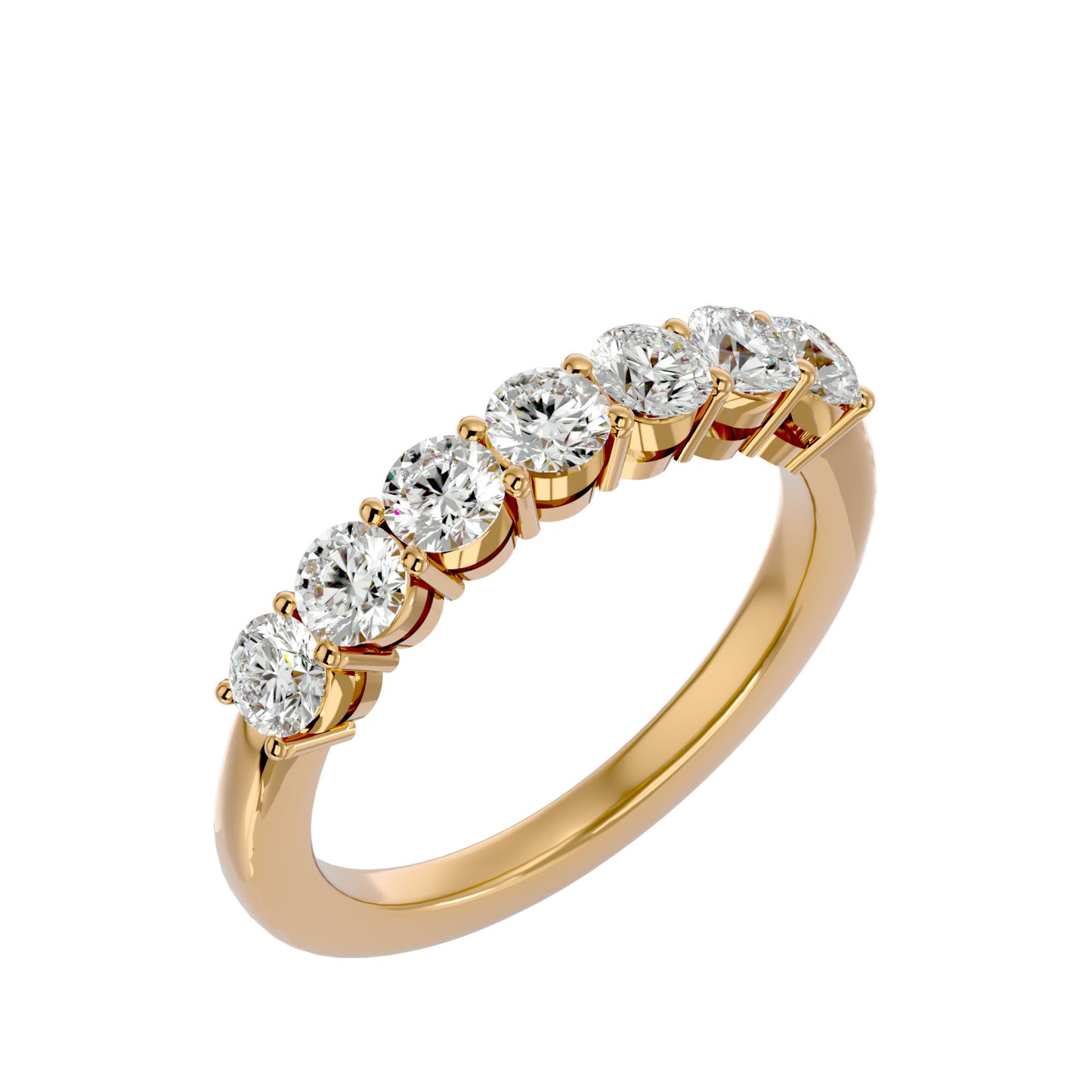 7 stone round diamond ring