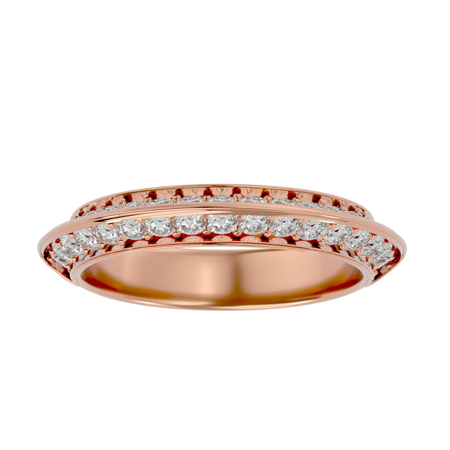 Cade knife edge eternity diamond ring
