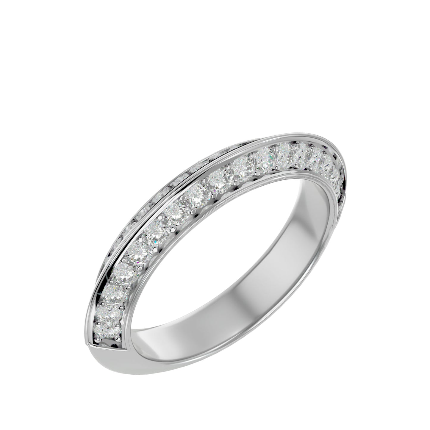 Cade knife edge eternity diamond ring