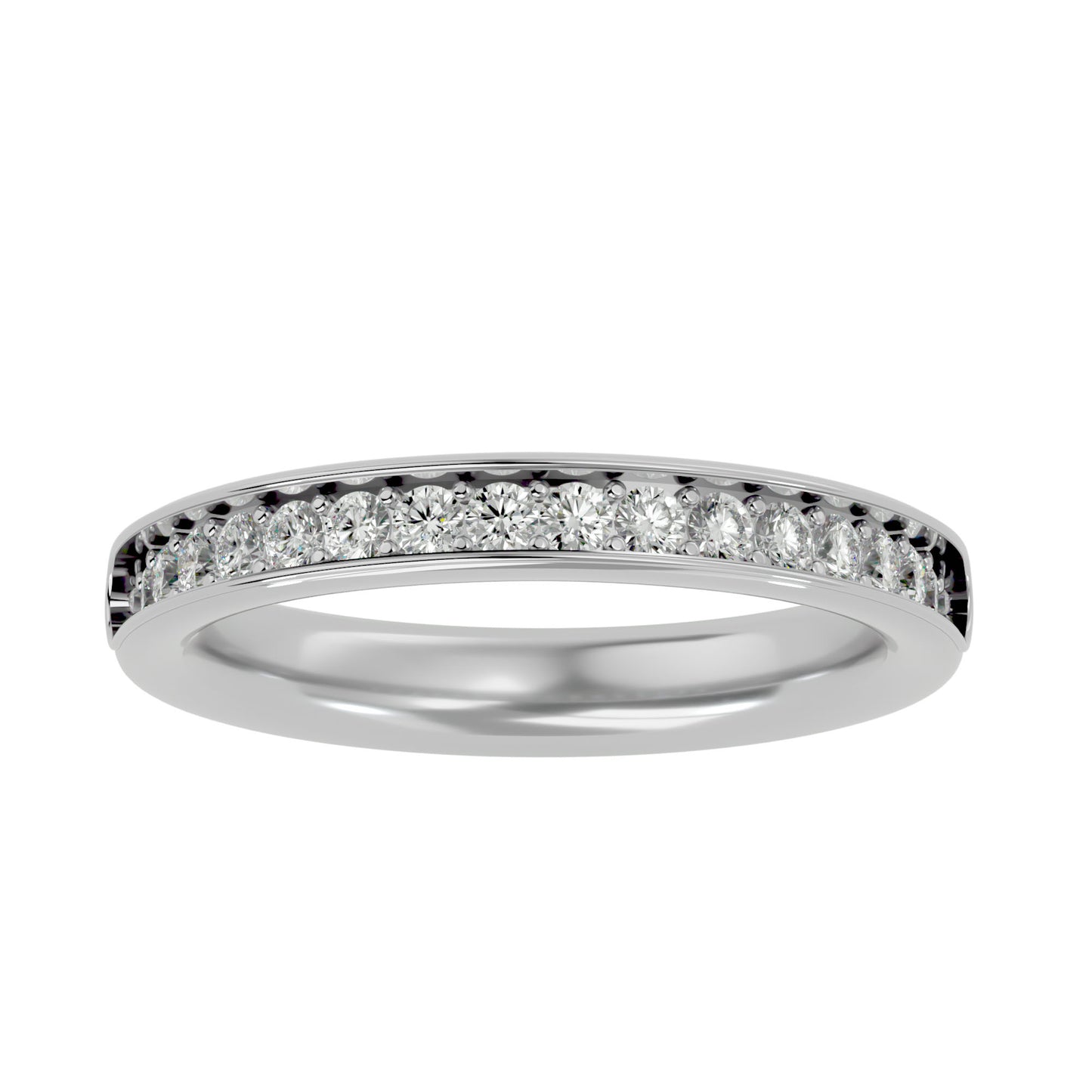 Jo pave half eternity diamond ring