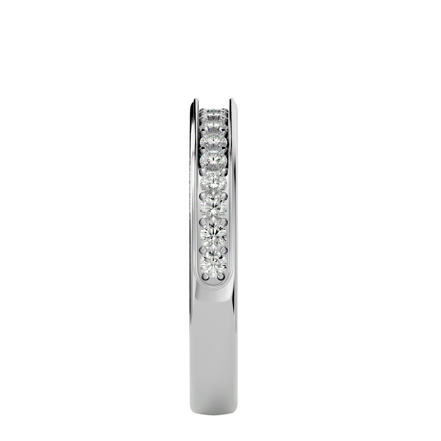 Jo pave half eternity diamond ring