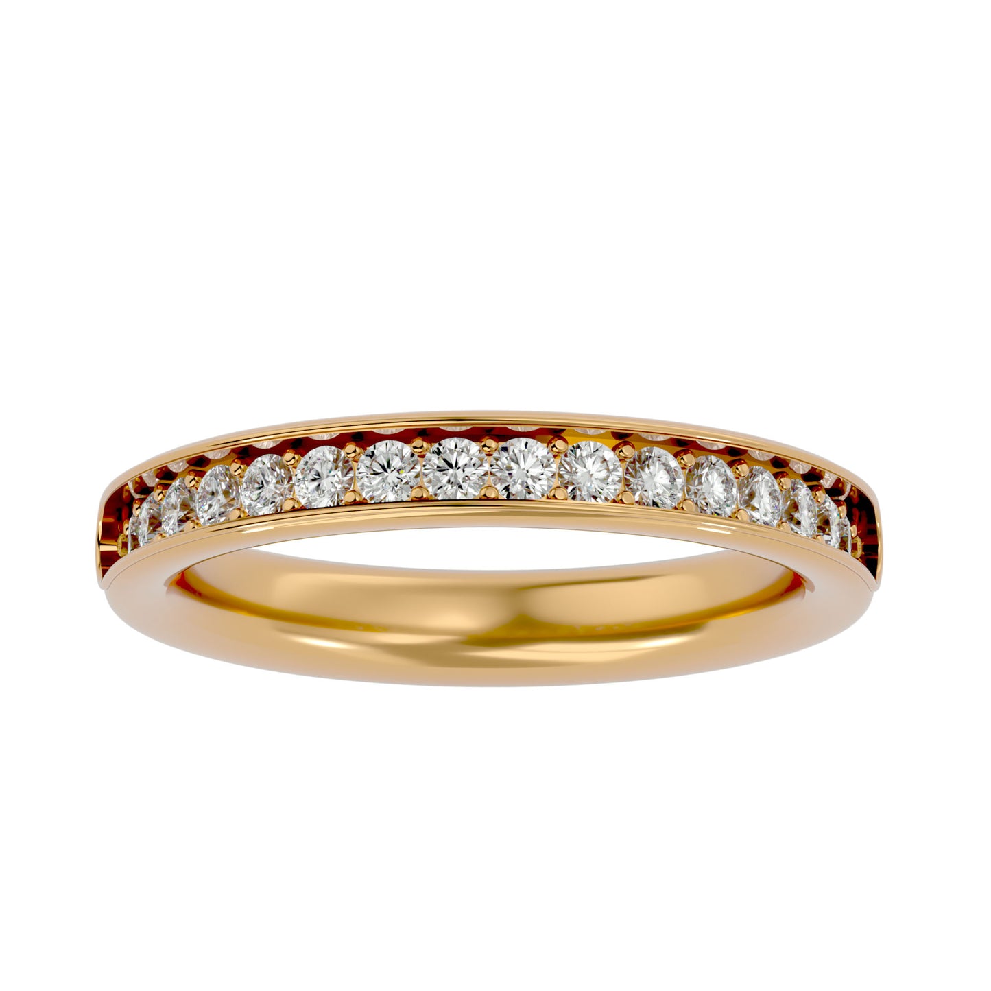 Jo pave half eternity diamond ring