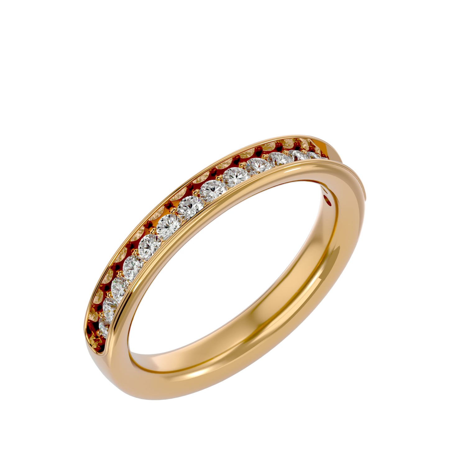 Jo pave half eternity diamond ring