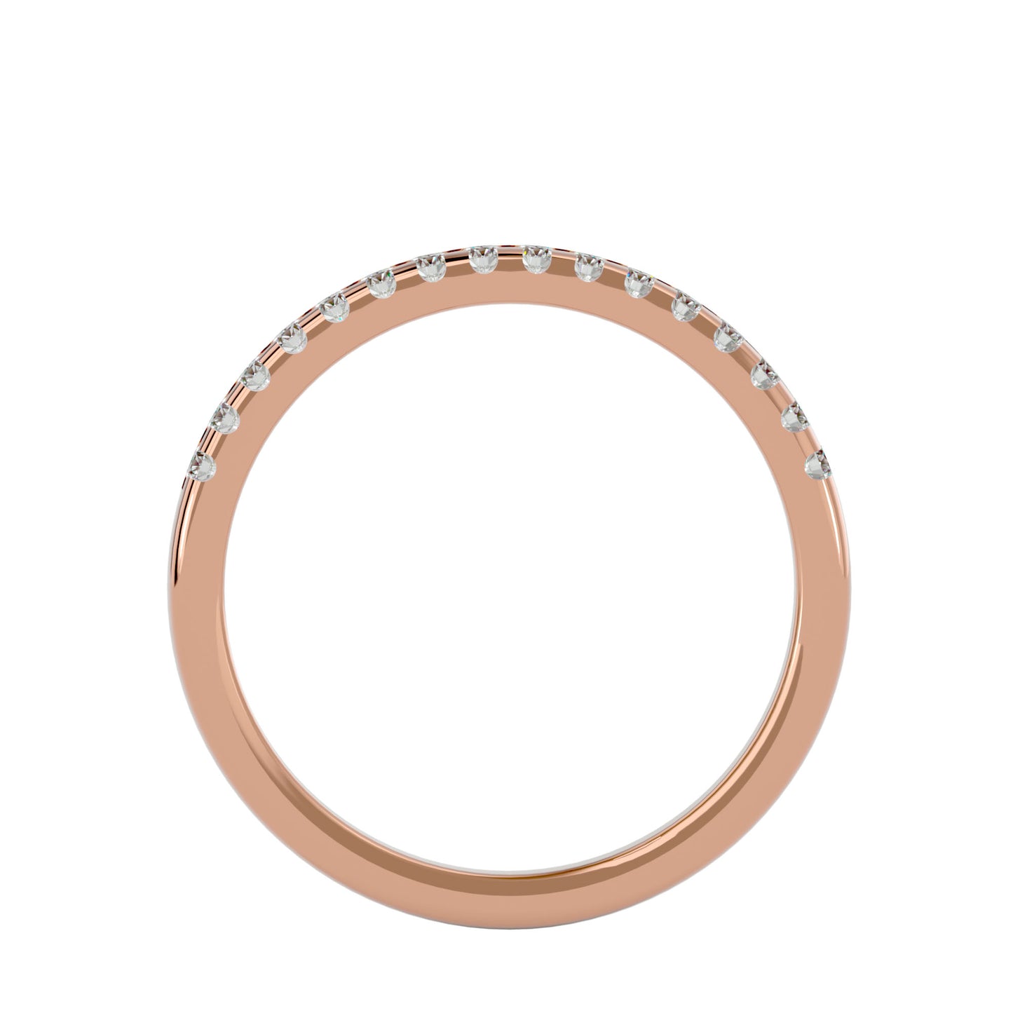 Cannibel micro pave half eternity diamond ring