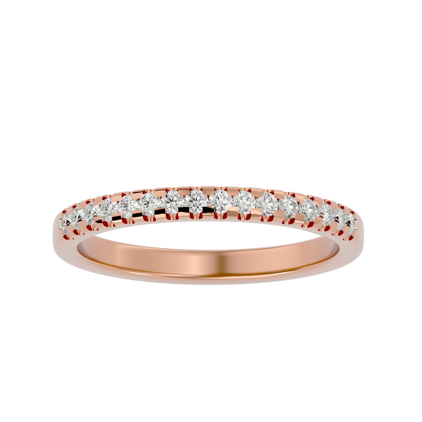 Cannibel micro pave half eternity diamond ring