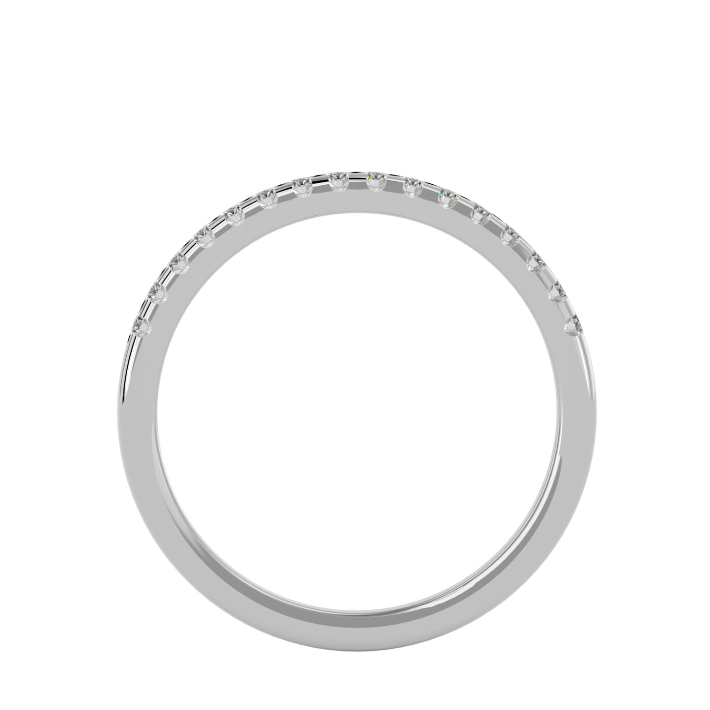 Cannibel micro pave half eternity diamond ring