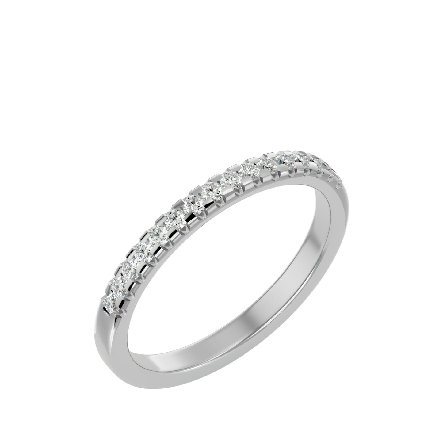 Cannibel micro pave half eternity diamond ring
