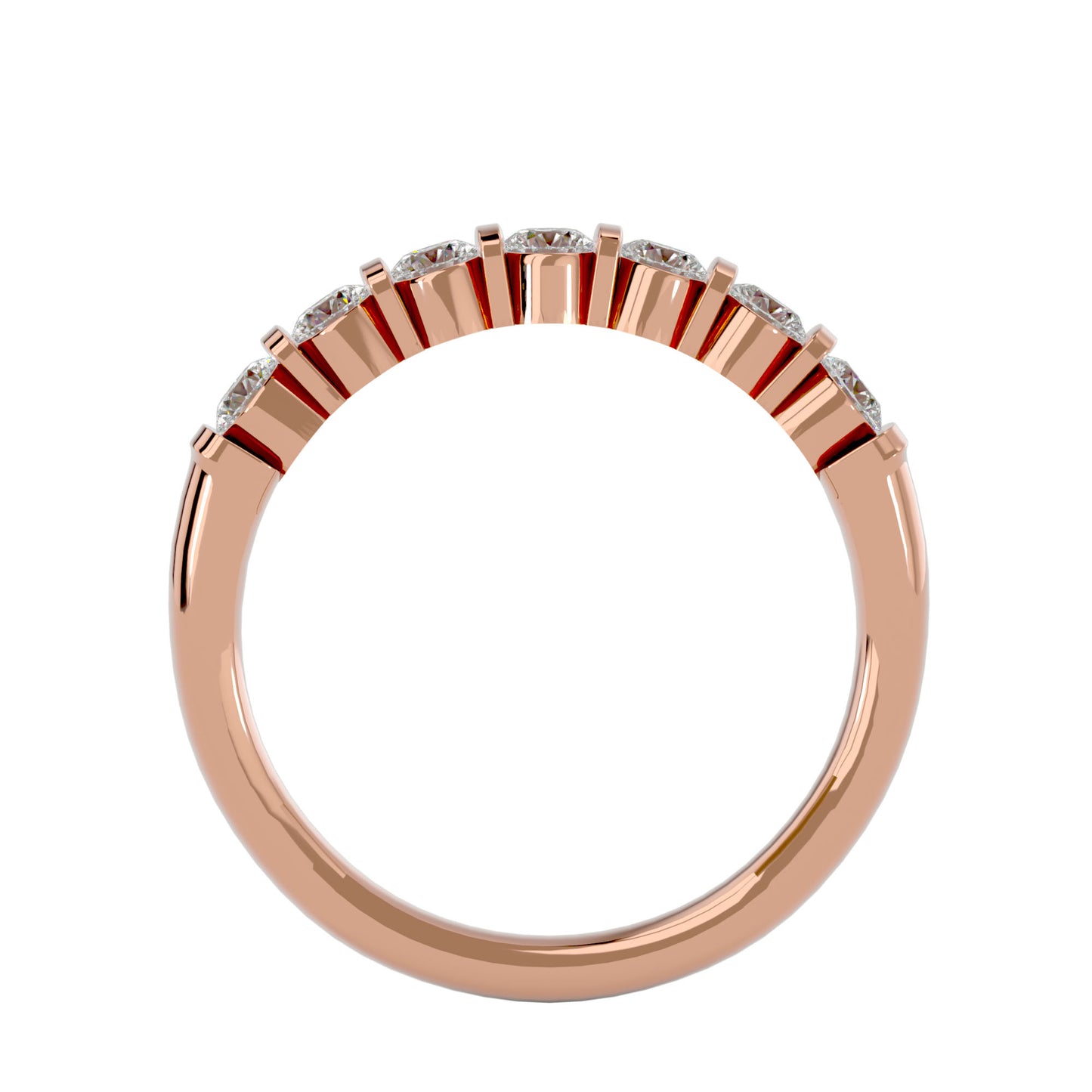 Bar seven stone diamond ring